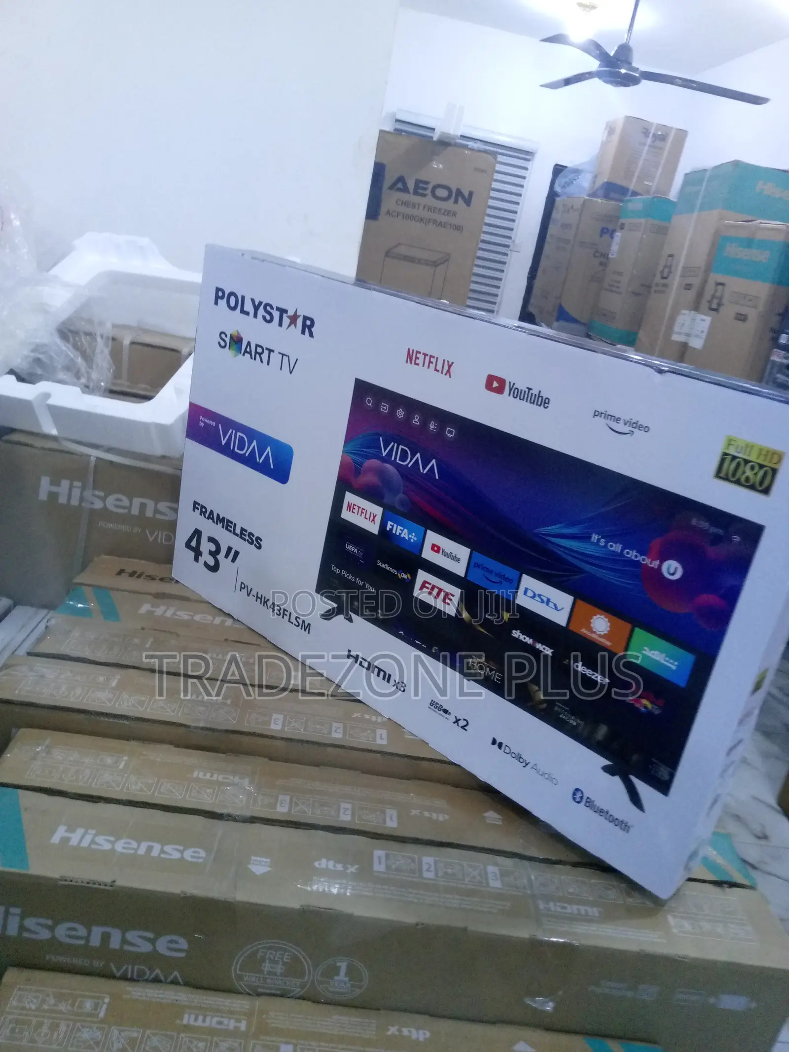 Quality Polystar 43" Android Smart Full HD TV Pv-Hk43flsm