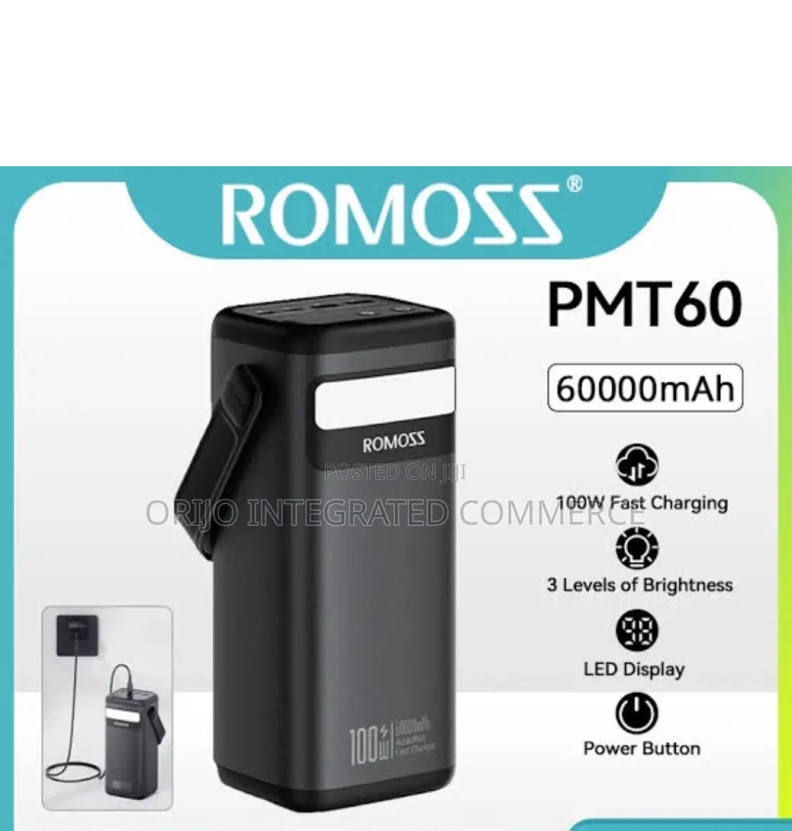 Romoss 100w 60000mah Bidirectional Fast Charging Power Bank