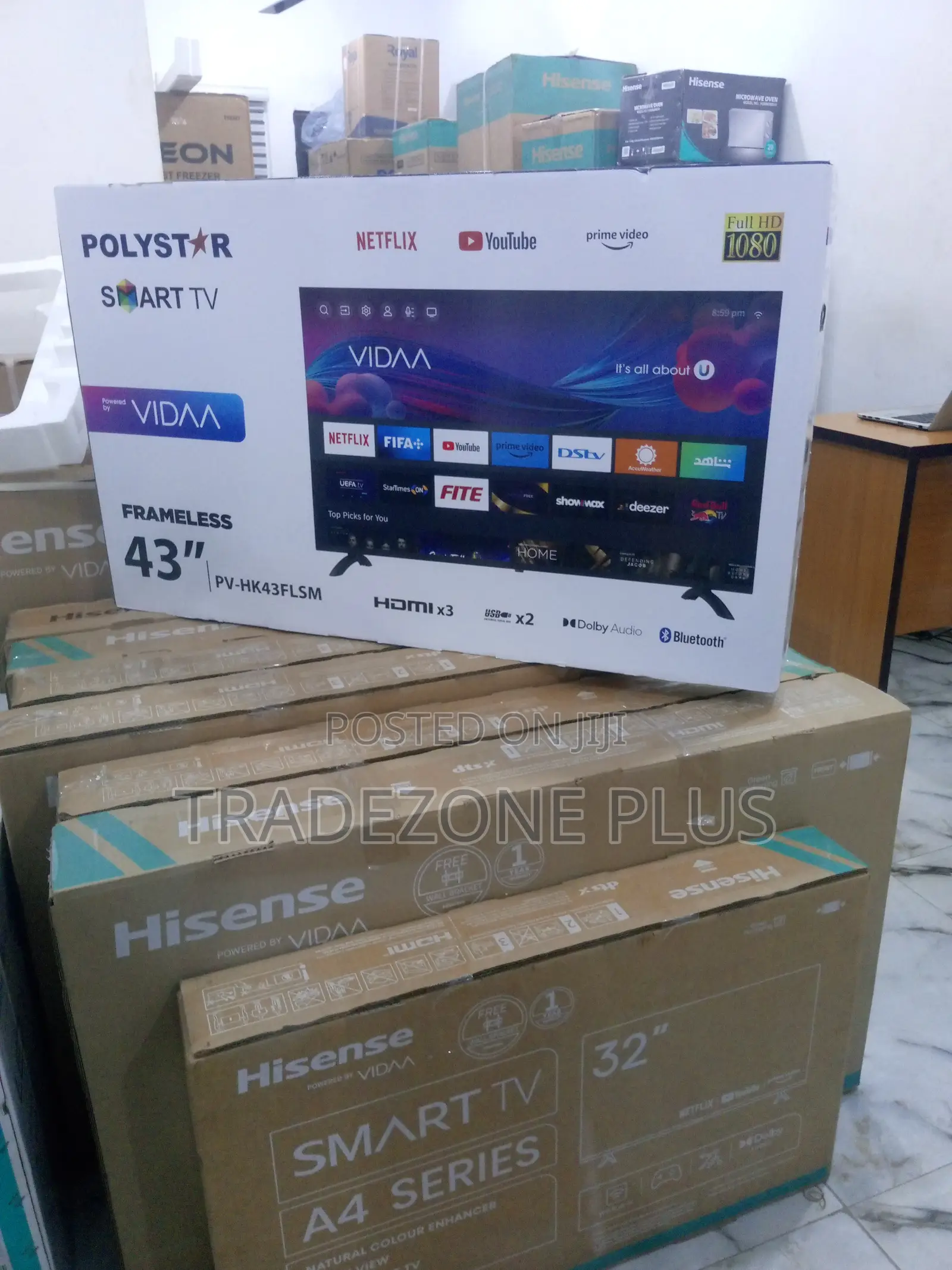 Quality Pv-Hk43flsm 43" Flat Screen Smart TV