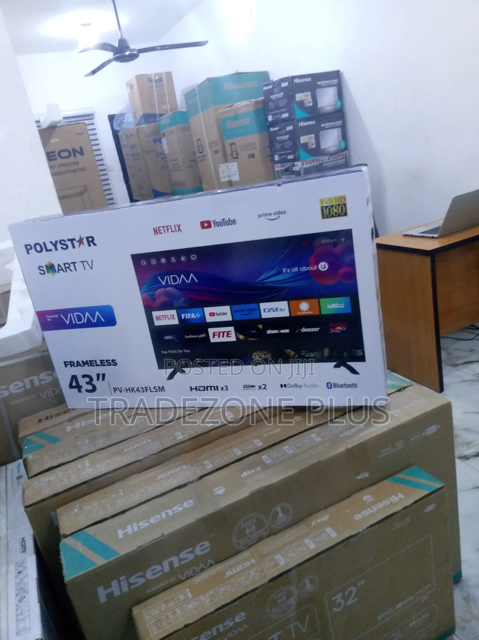 Quality Polystar 43 Inches Smart TV Powered by Vidaa