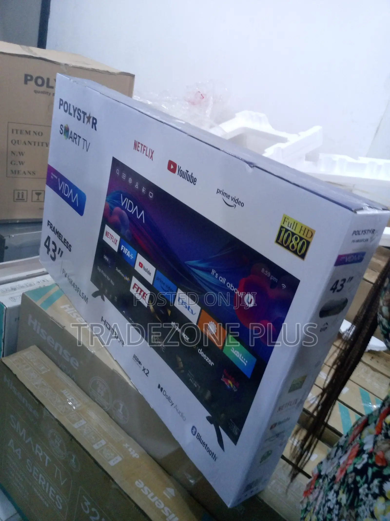 Quality Polystar 43 Inches Smart TV Powered by Vidaa