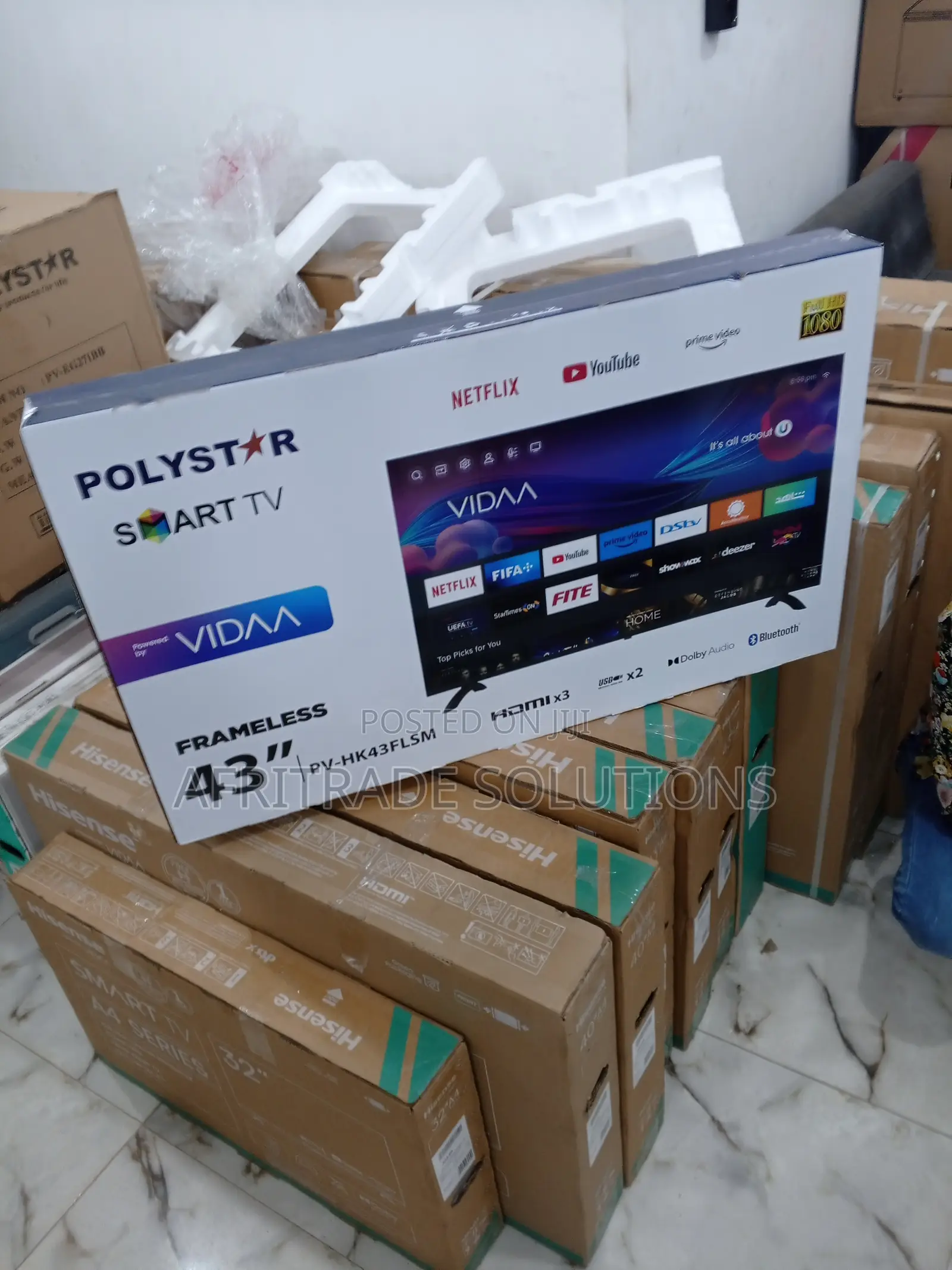 Polystar 43” Smart Ultra HD Tv- Bluetooth
