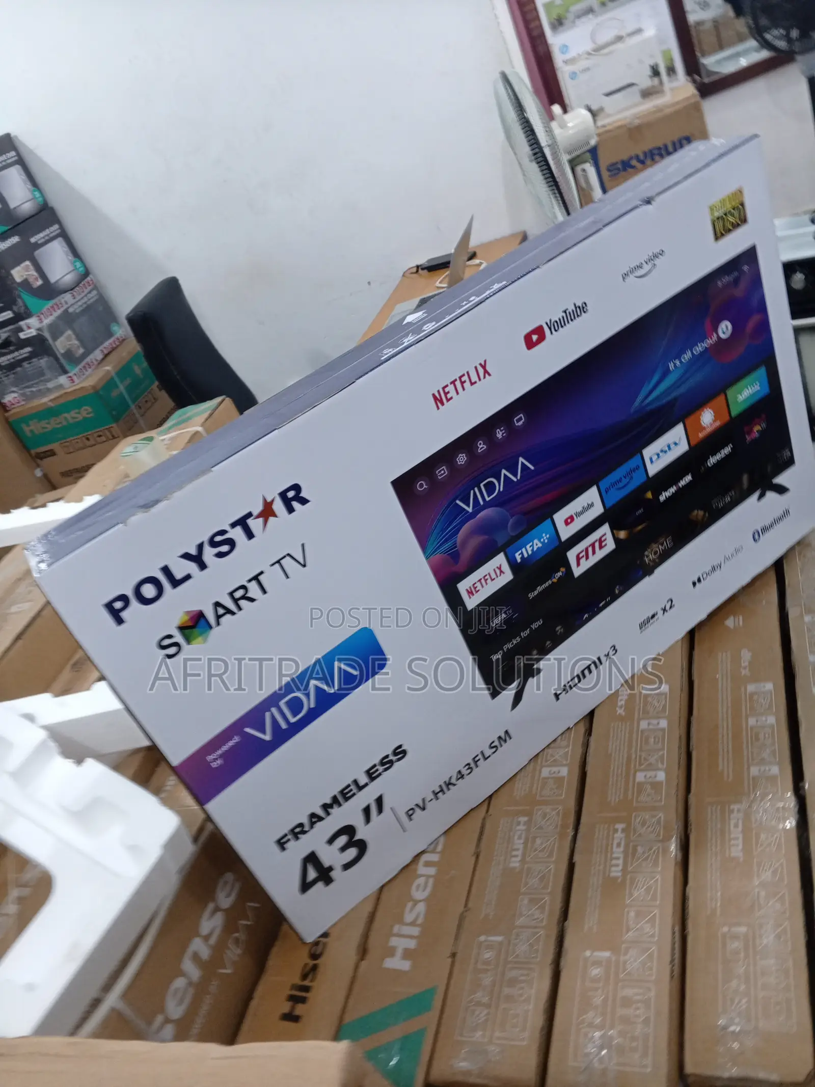 New 43 Inch Polystar Smart HD TV