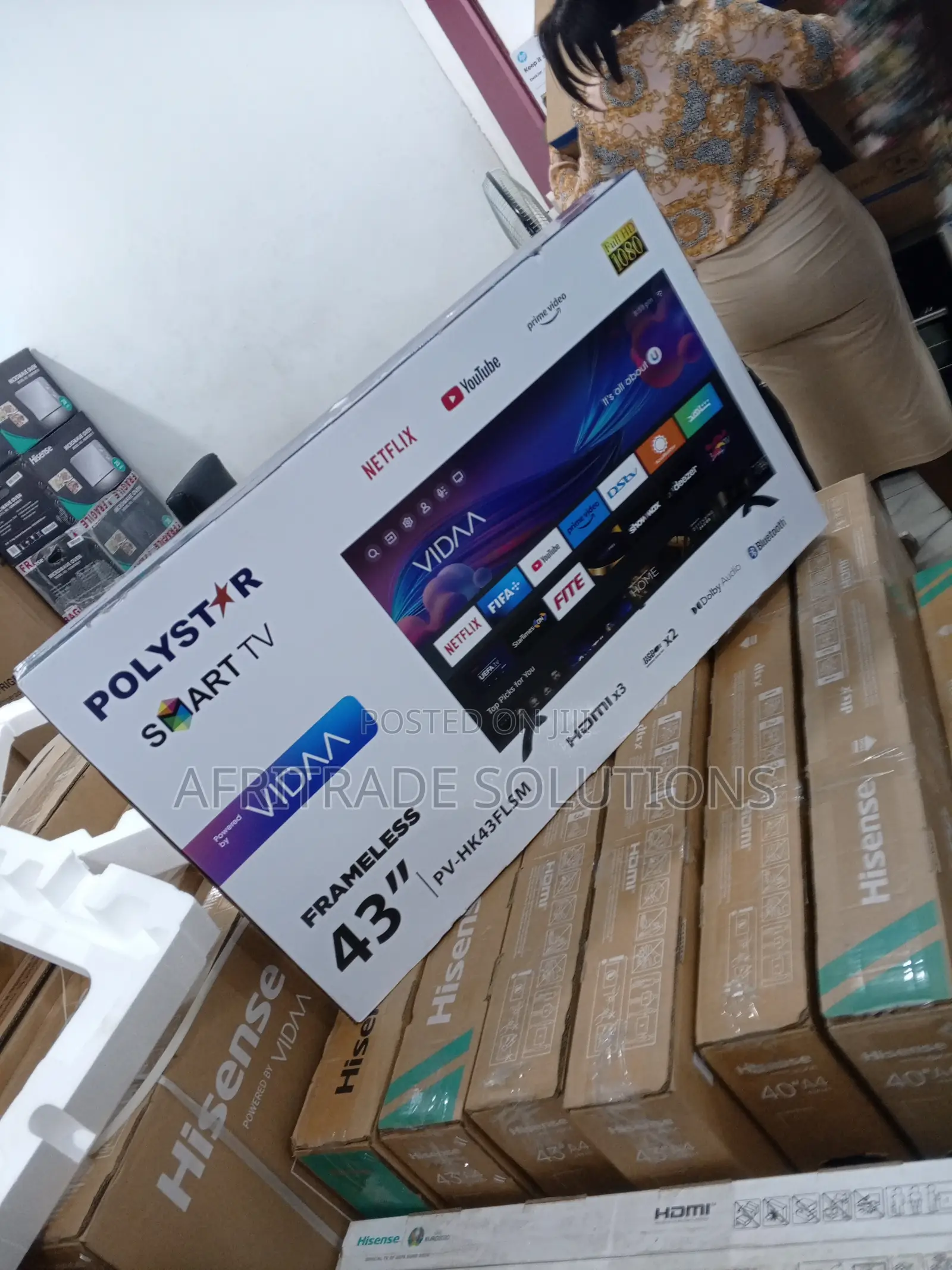 Highly Efficient 43 Inch Polystar Smart HD TV