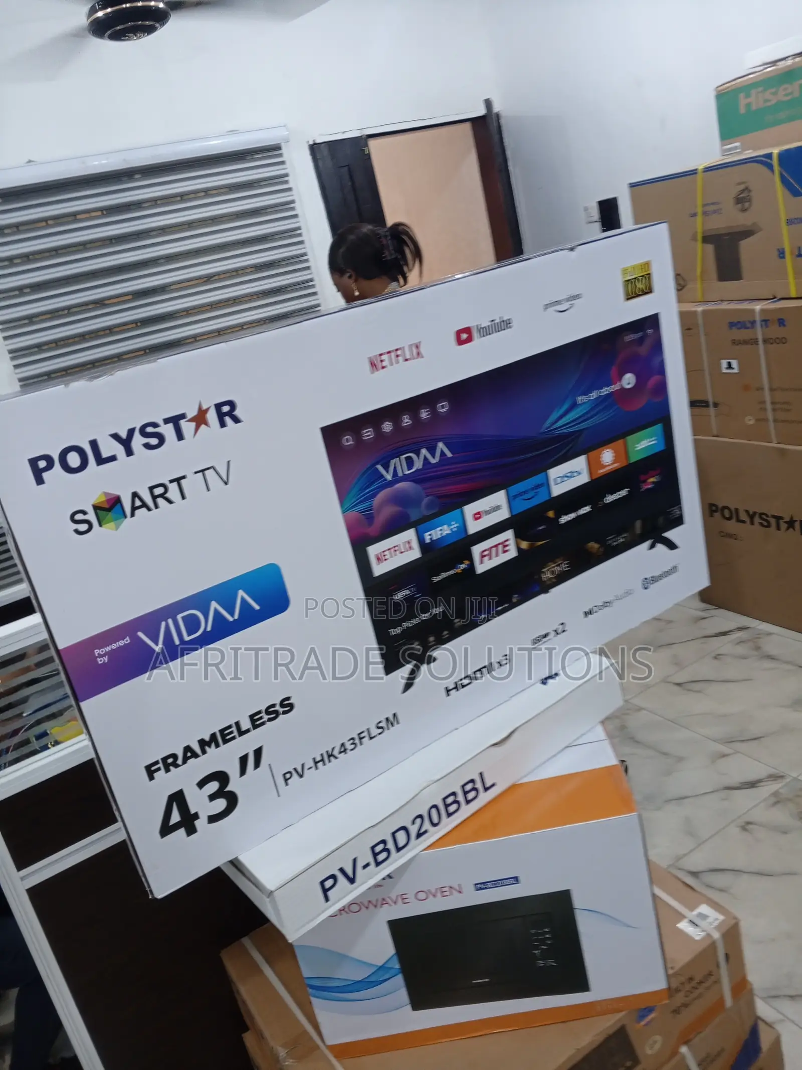 43 Inch Polystar Smart HD TV With Internet Access