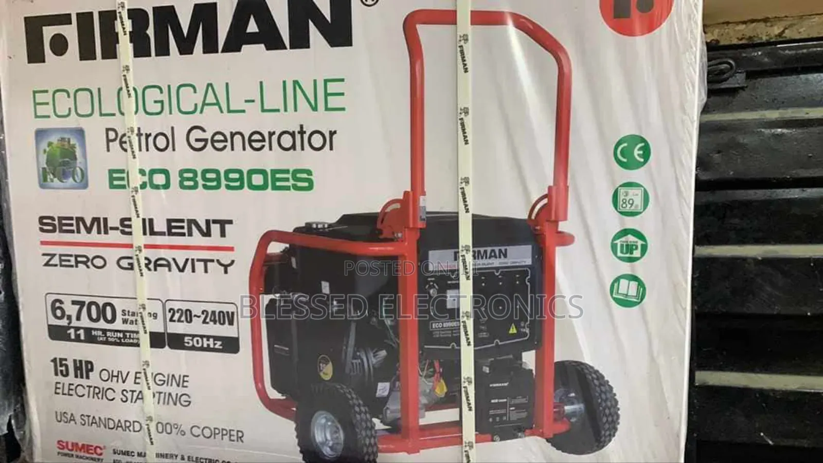 Firman Eco8990es Petrol Generator 6.7kva