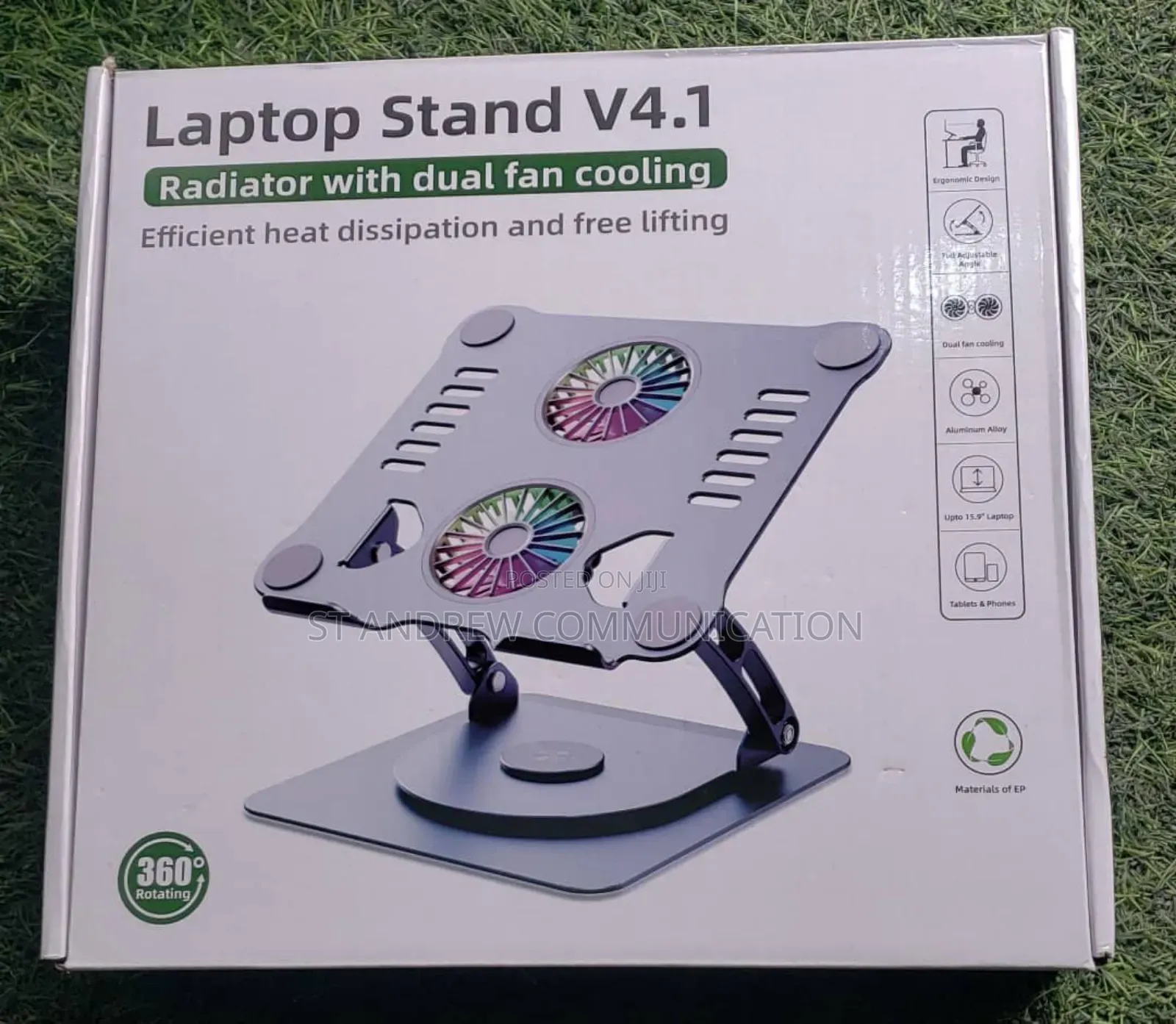 Laptop Stand V4.1 360 Base With Electric Dual Fan