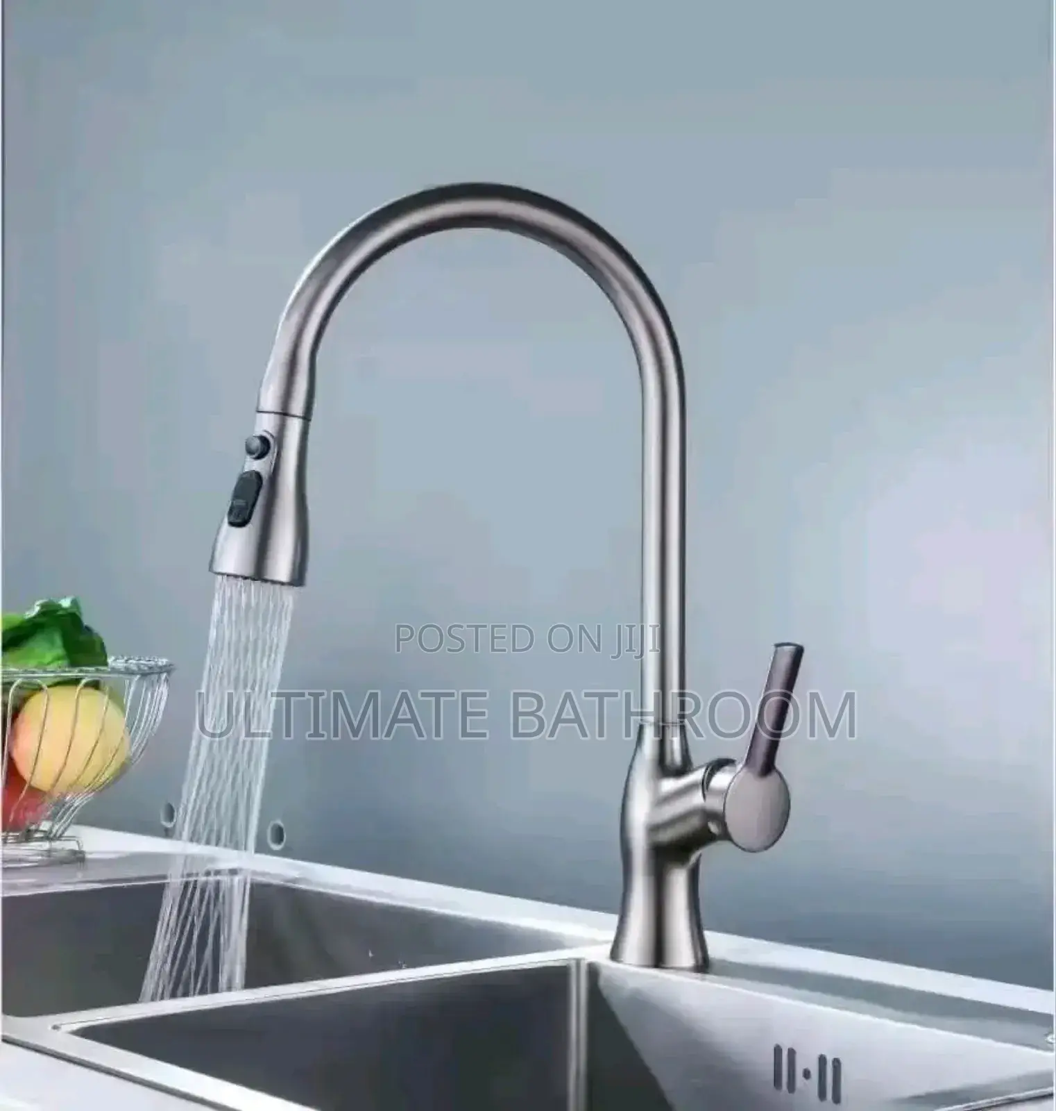 Grey Pull Out Kitchen Mixer Tap