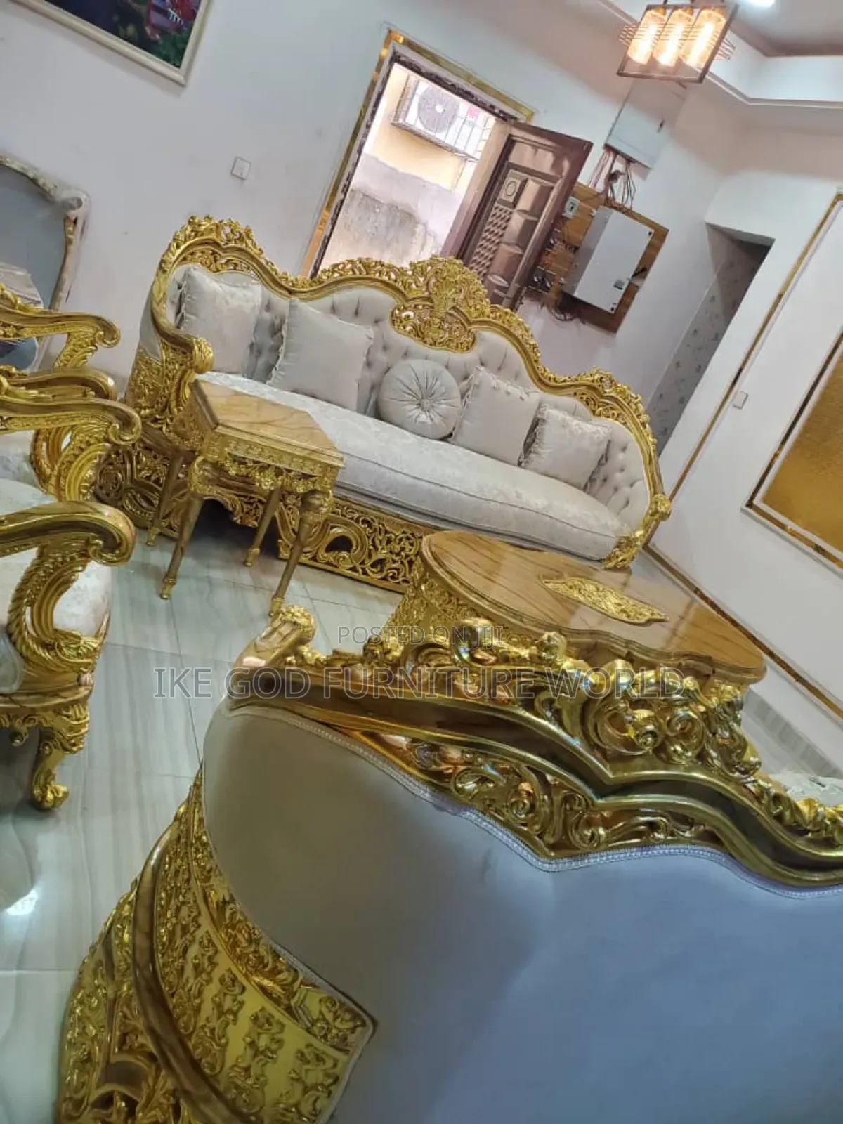 Ful Set of High Quality Turkish Royal Fabric Sofa Chair