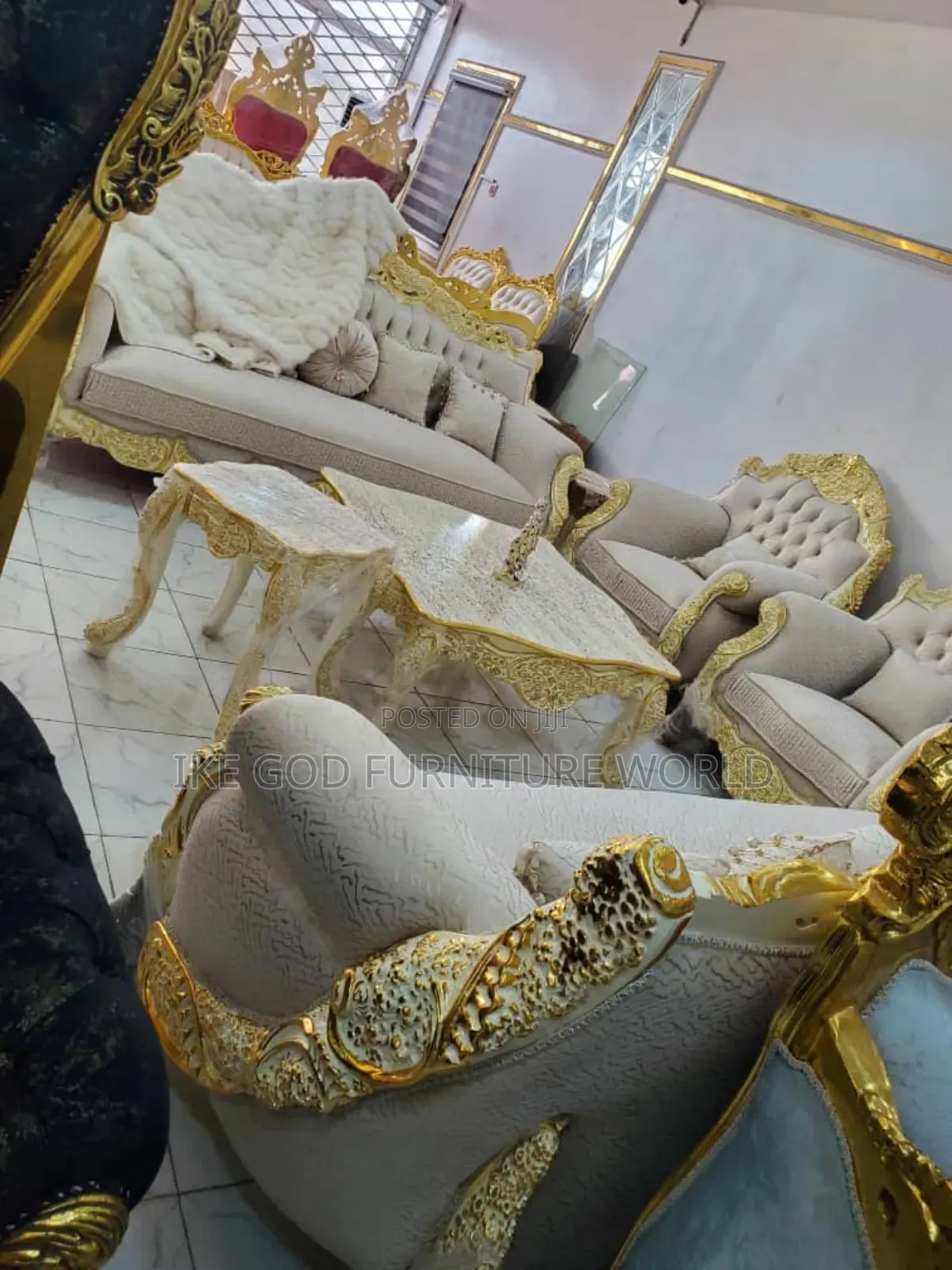 Set of High Quality Turkish Royal Fabric Sofa Chair