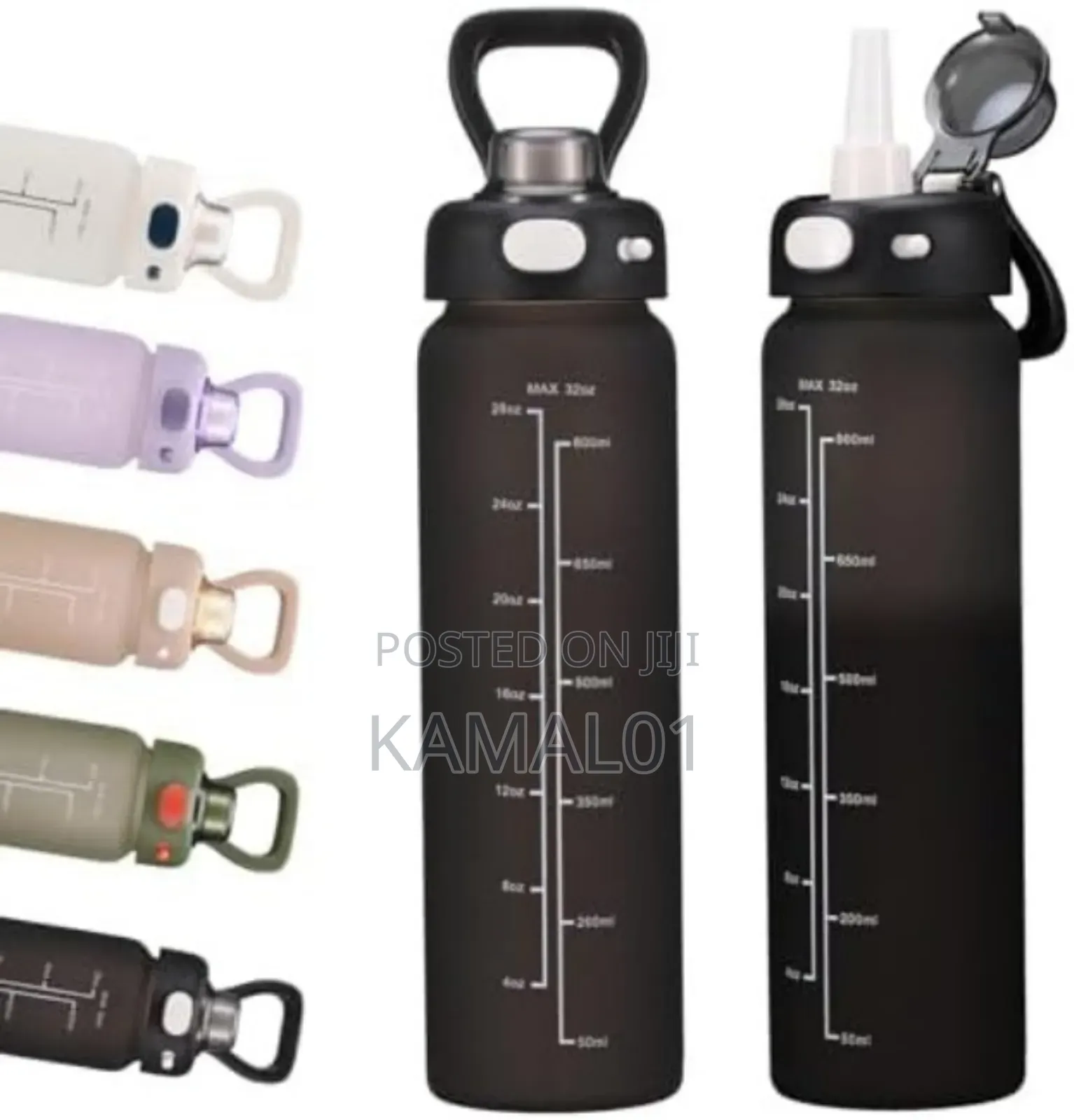 3 in 1 Sports Water Bottle With Time to Drink 