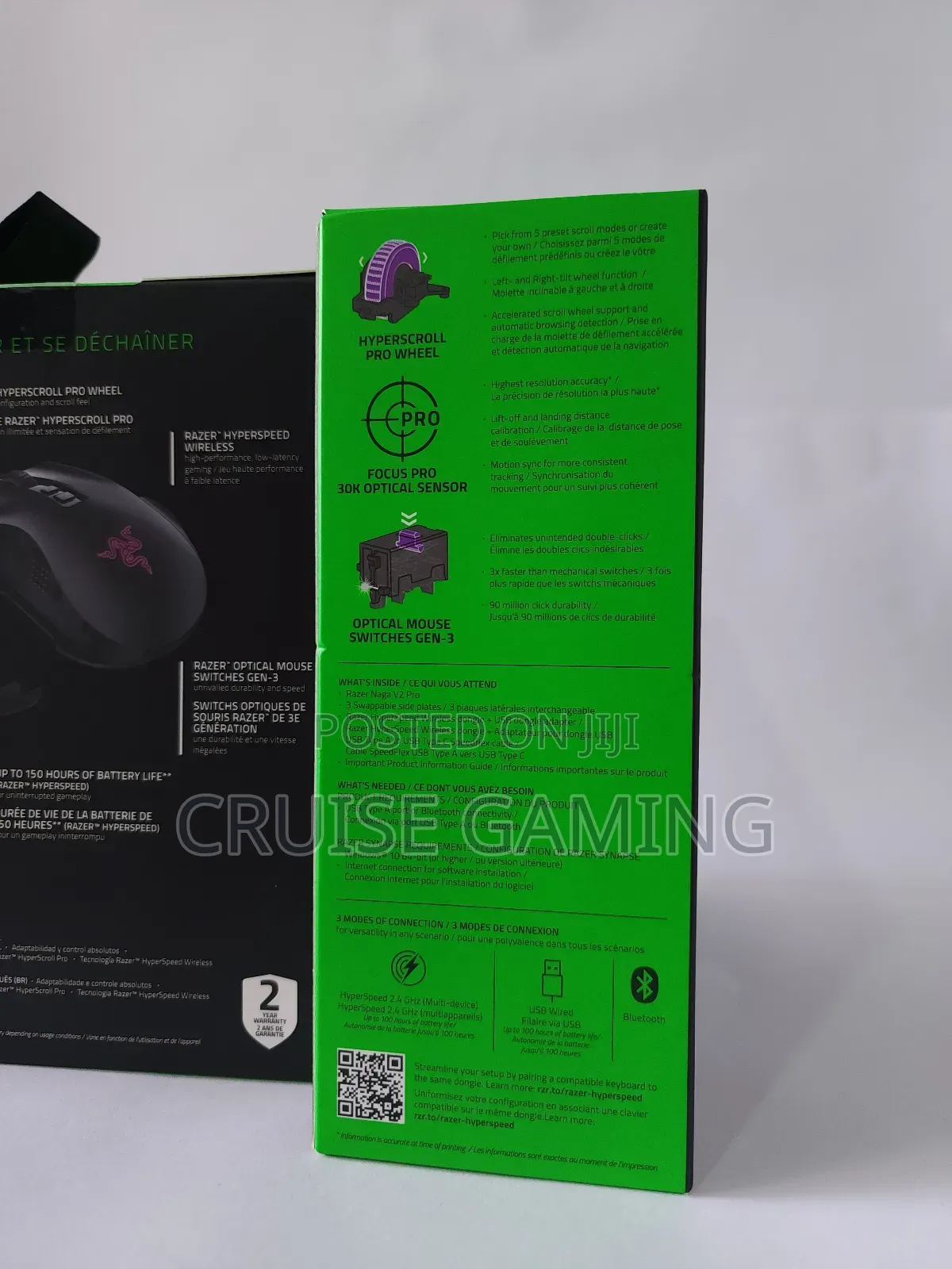 2022 Razer Naga V2 Pro Mmo Wireless RGB Gaming Mouse Bluetooth 2.4ghz