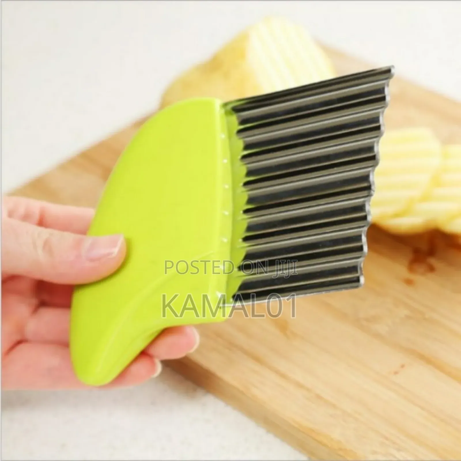 1pc Wavy Potato Slicer Cutter Stainless Steel Potato.