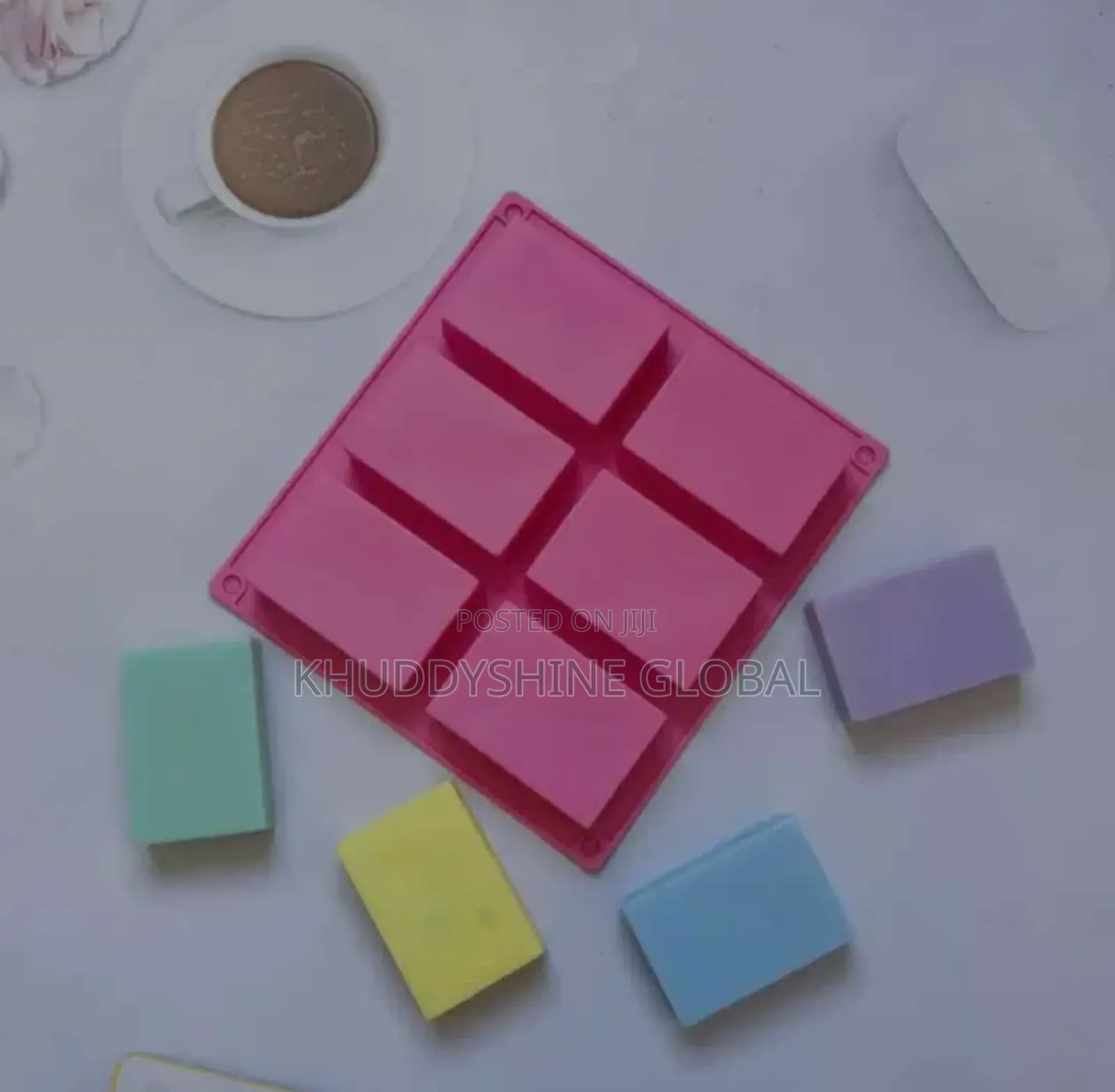 New 6-Cavity Rectangle Soap Mold Silicone Craft DIY Making