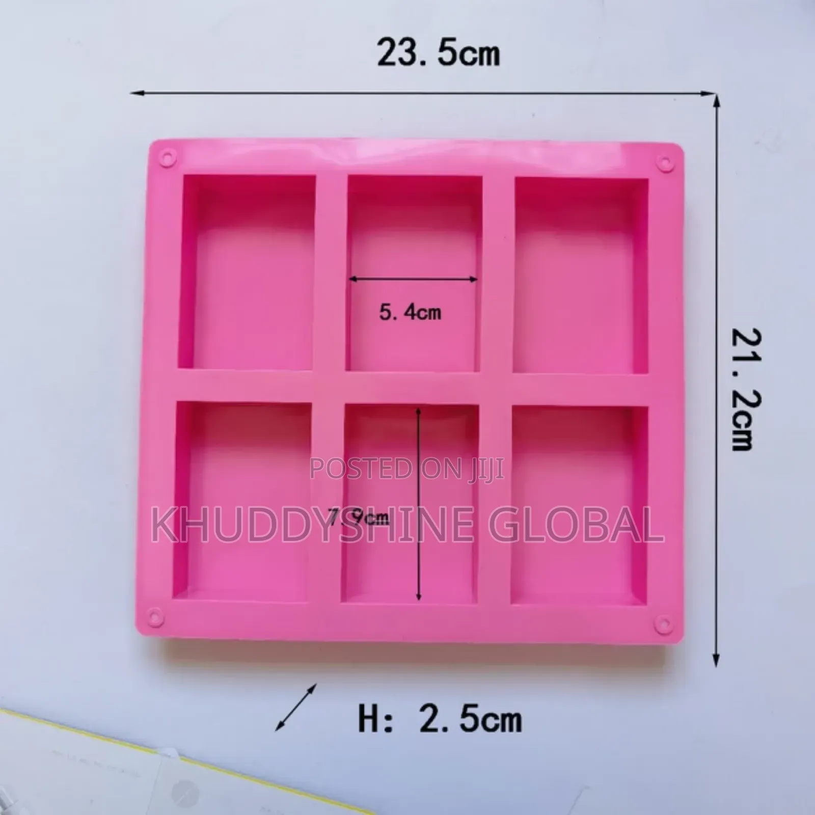 New 6-Cavity Rectangle Soap Mold Silicone Craft DIY Making