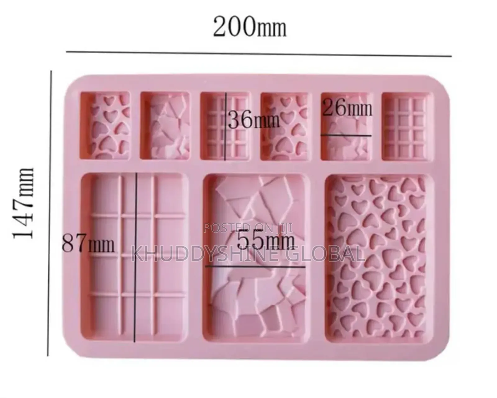Silicone Chocolate Mold Waffle Shape Classic Block Chocolate