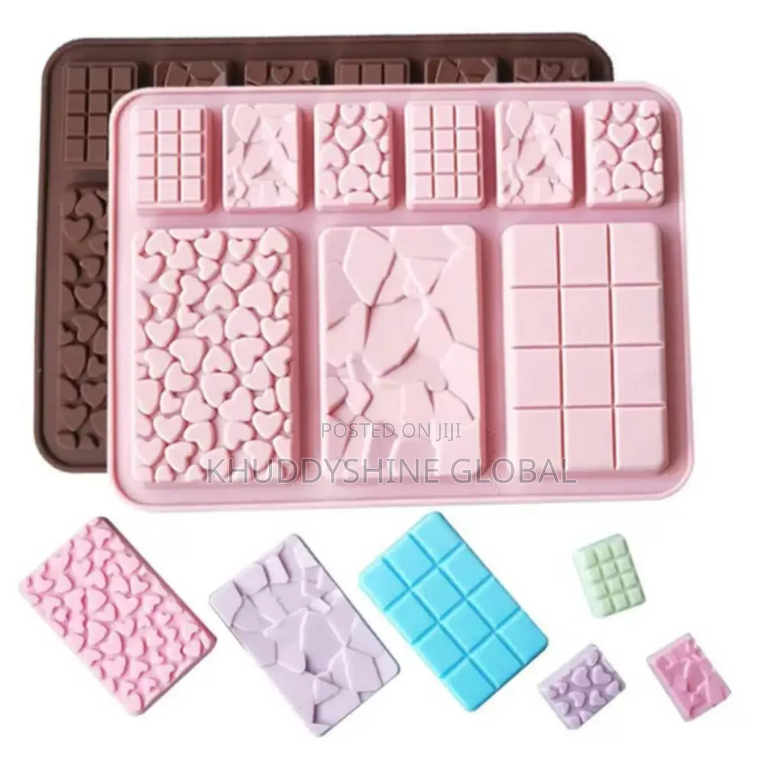 Silicone Chocolate Mold Waffle Shape Classic Block Chocolate