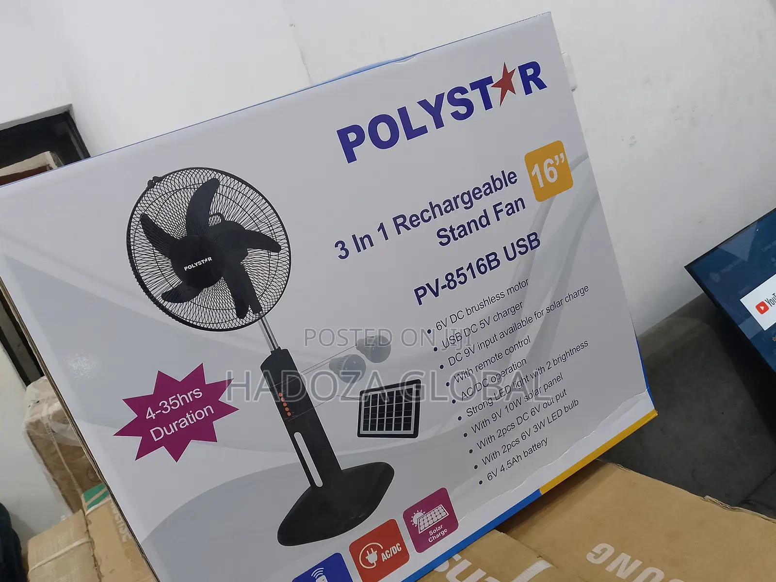 The Best New 16" Standing Polystar Fan -Brand New