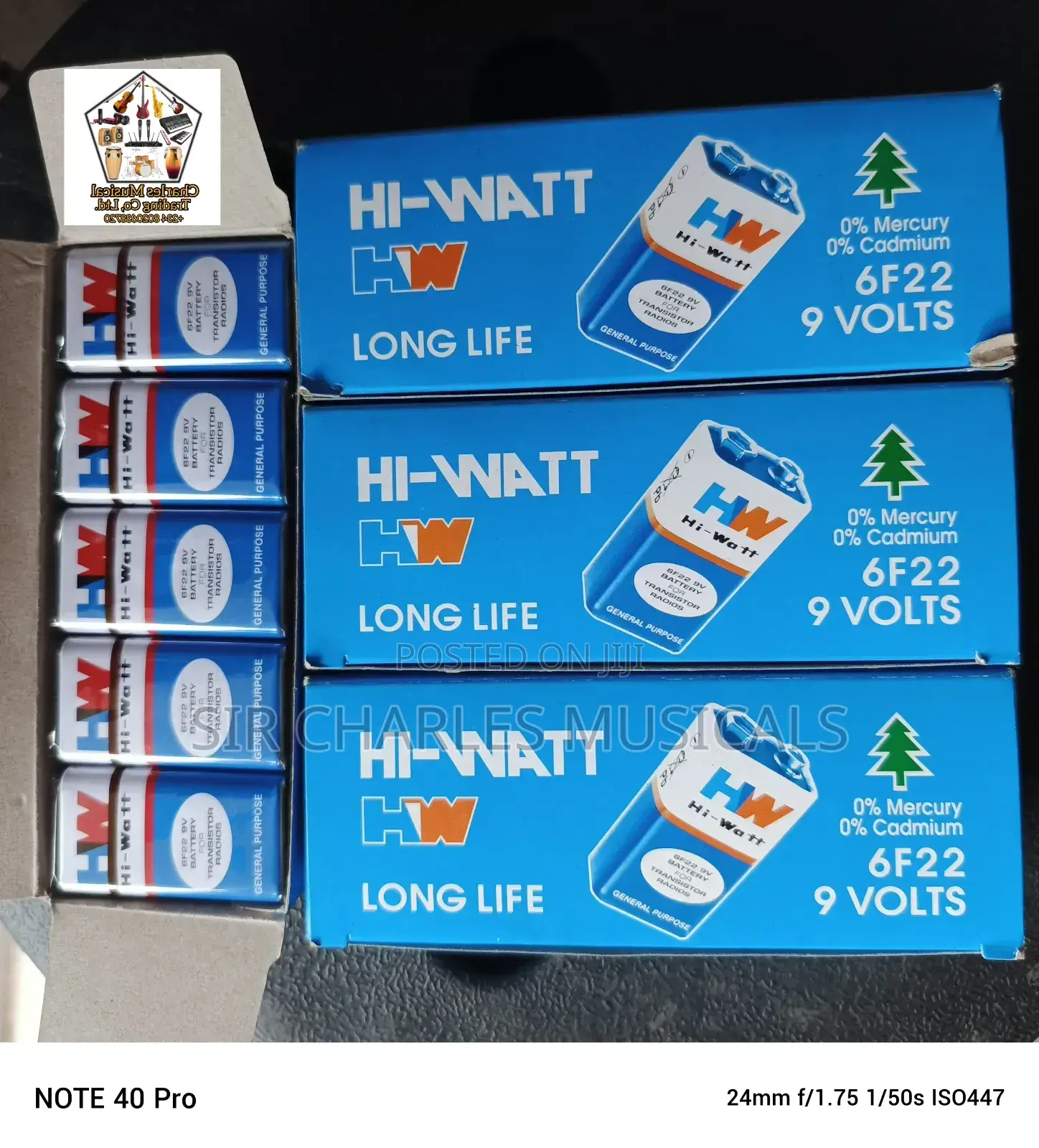 A Pack of Hi-Watts 9V Microphone Battery