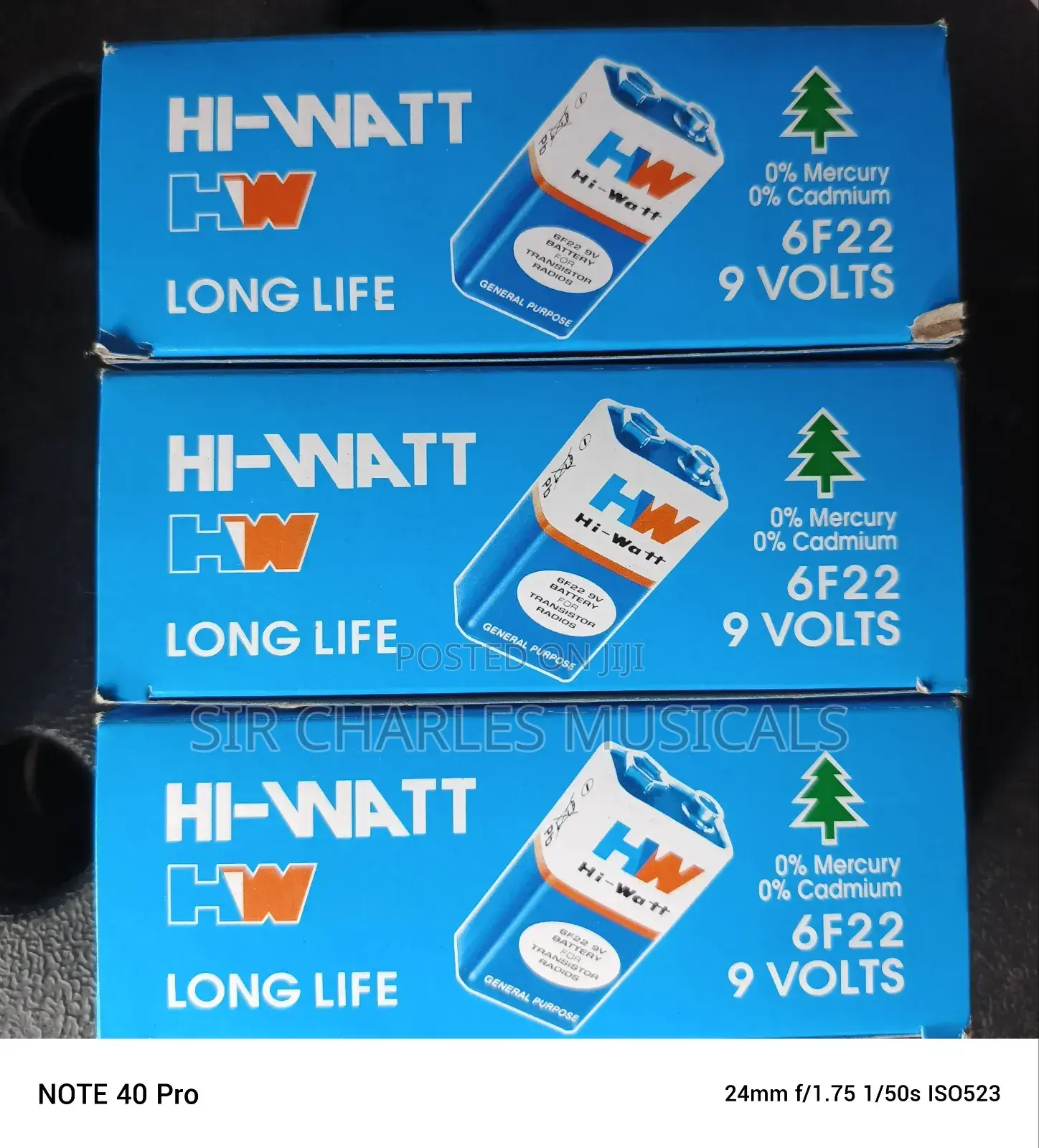 A Pack of Hi-Watts 9V Microphone Battery