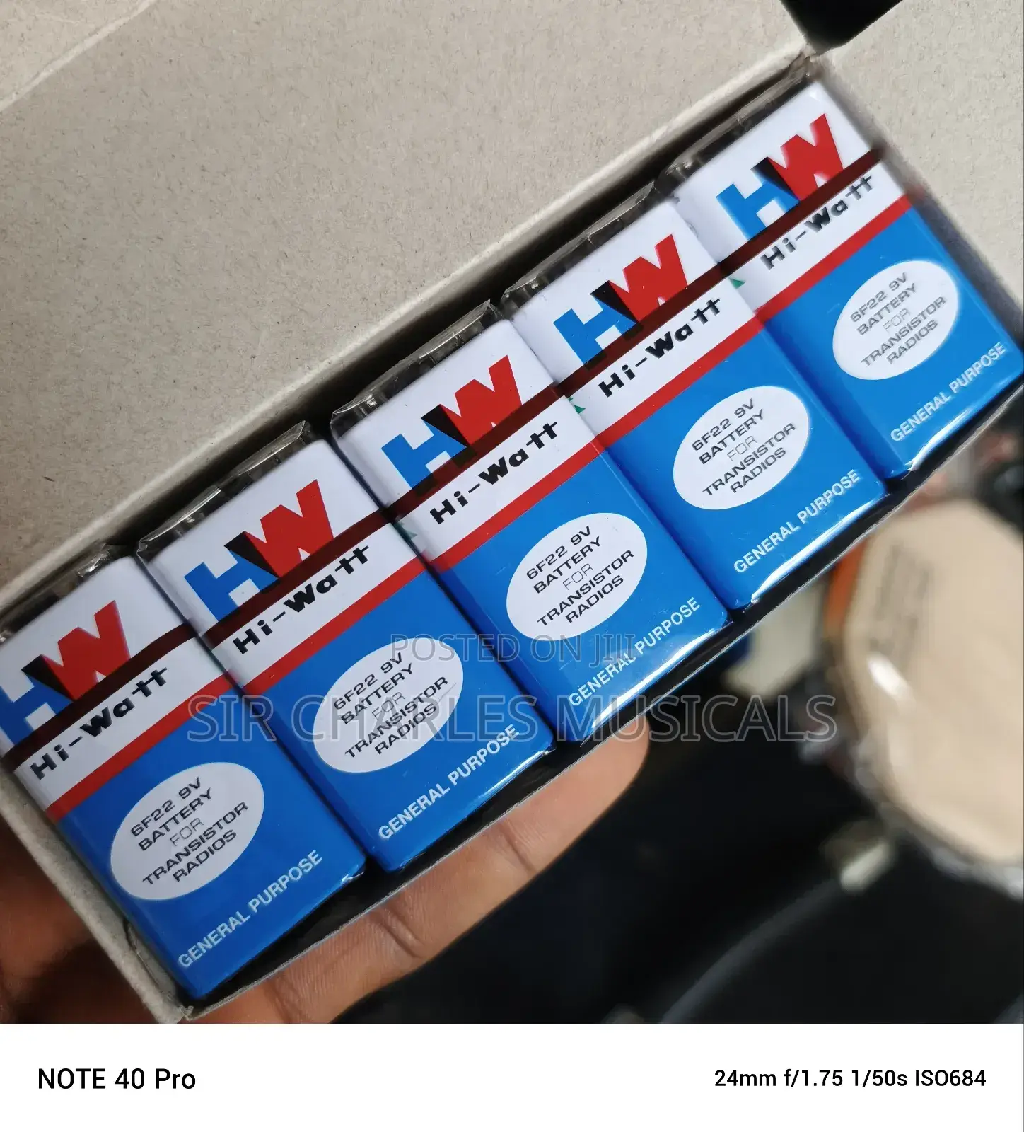 A Pack of Hi-Watts 9V Microphone Battery