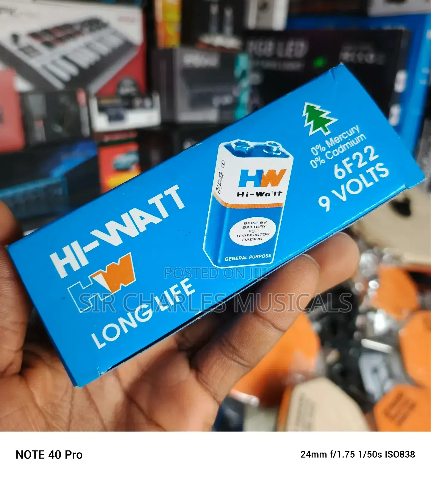 A Pack of Hi-Watts 9V Microphone Battery