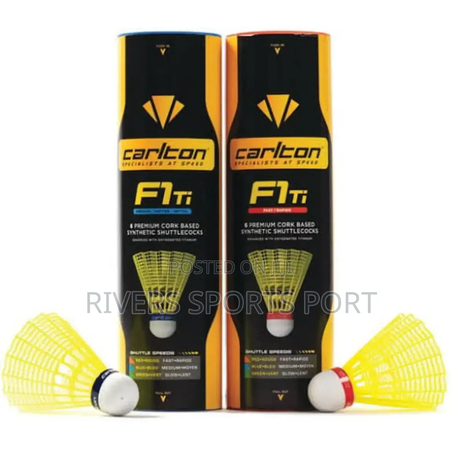 Carlton F1-Ti Badminton Shuttlecocks - Medium - Pack of 6