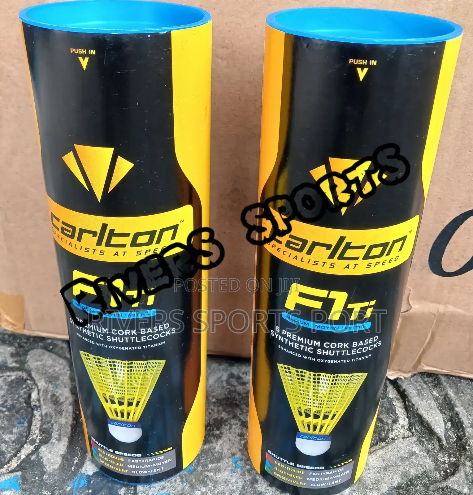 Carlton F1-Ti Badminton Shuttlecocks - Medium - Pack of 6