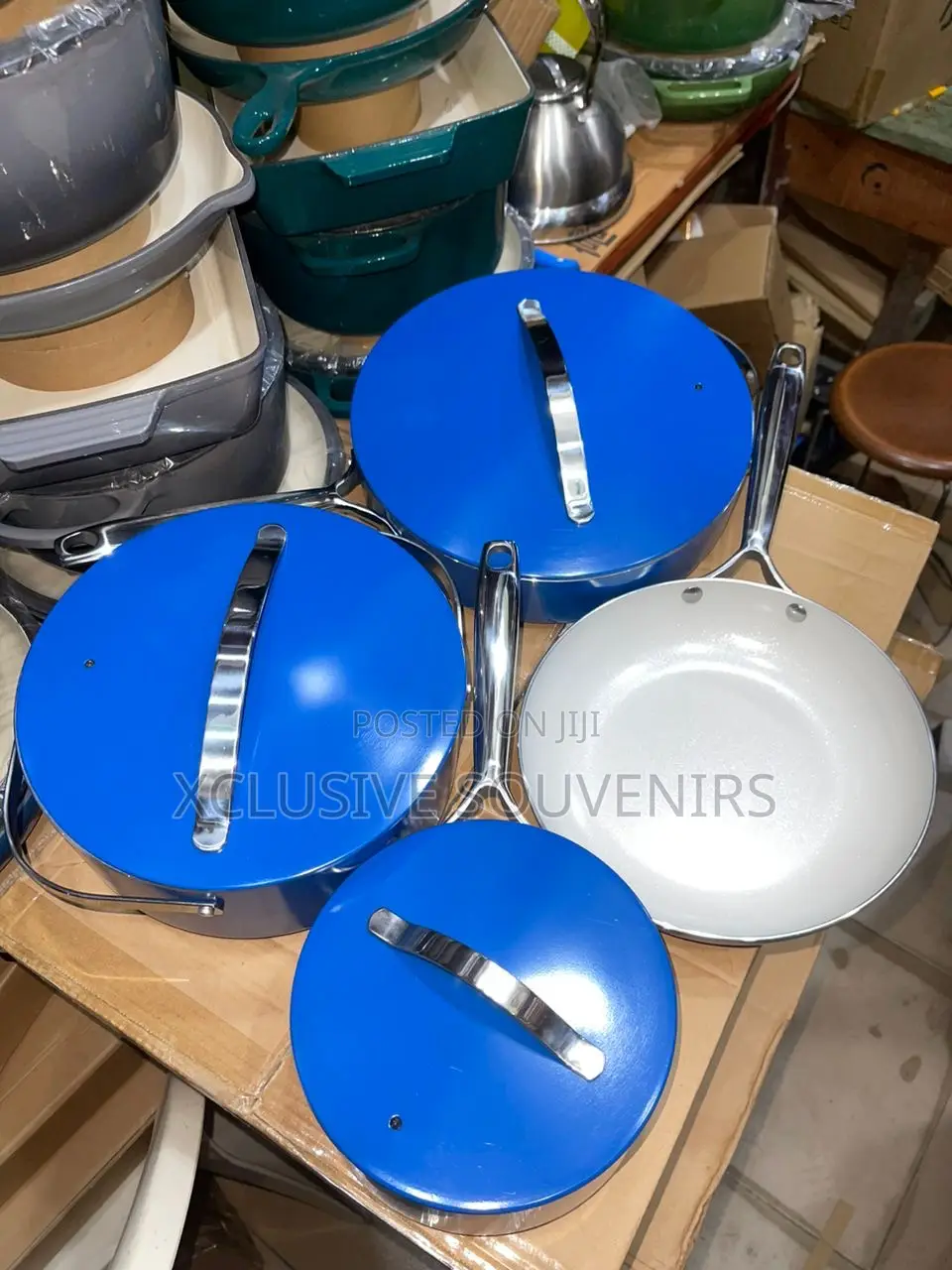 Carawayhome Nonstick Ceramic Cookware Set Pots Pans Lids