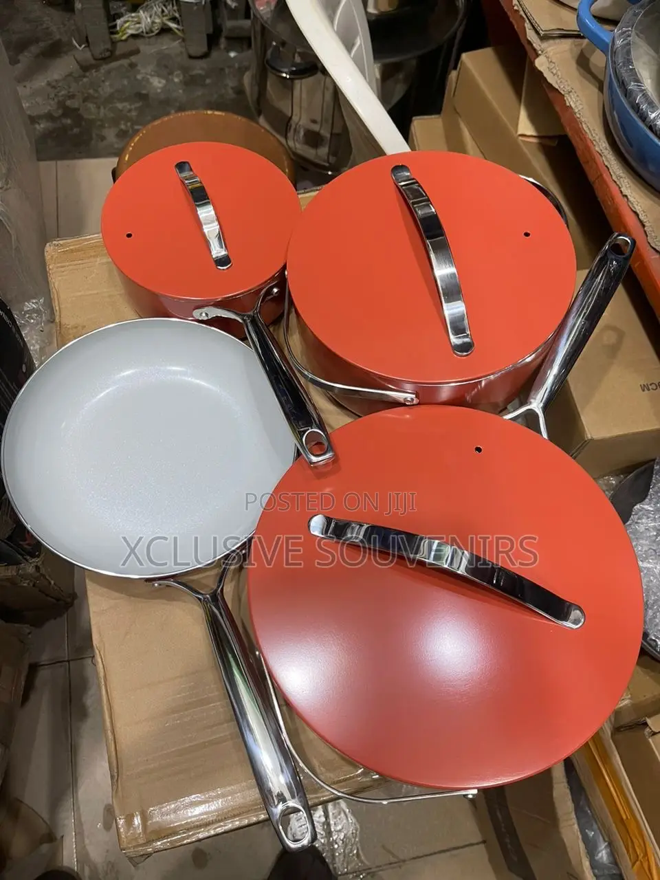 Carawayhome Nonstick Ceramic Cookware Set Pots Pans Lids