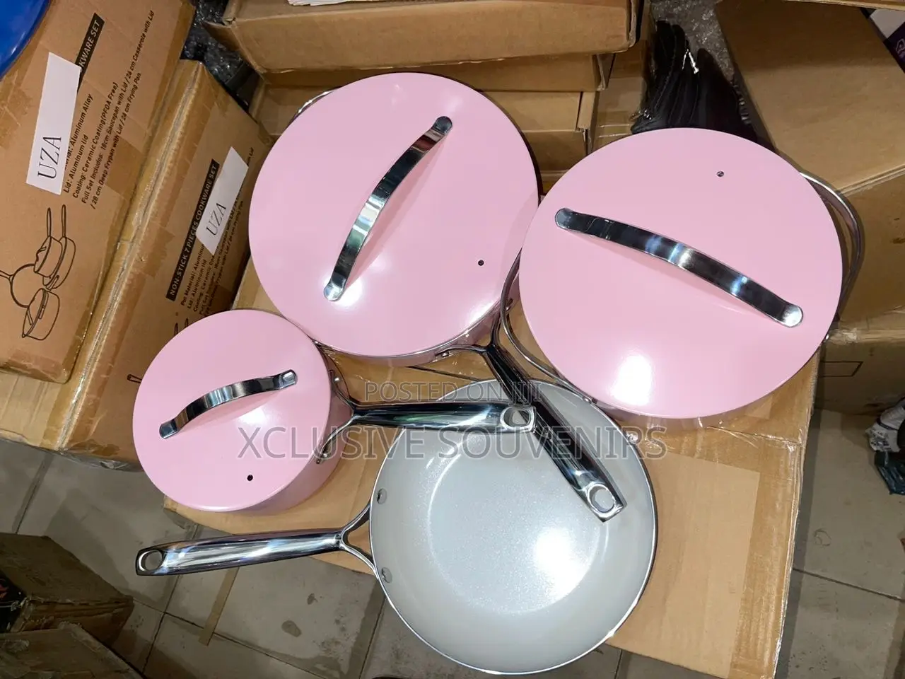 Carawayhome Nonstick Ceramic Cookware Set Pots Pans Lids