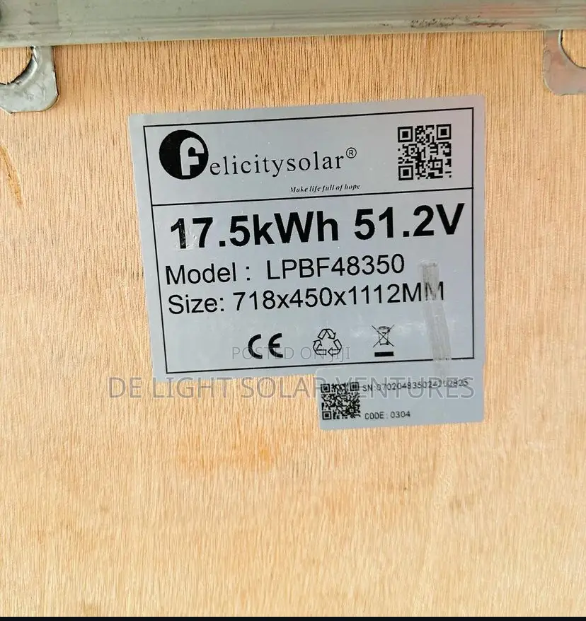Felicity 17.5kwh Lithium Battery With 5years Warranty