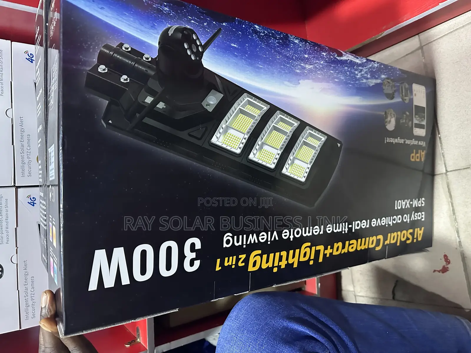 300w Solar Light With CCTV Camera
