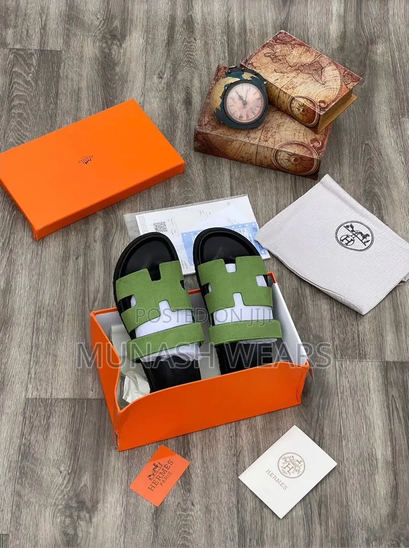 Original Leather Hermes Slipers