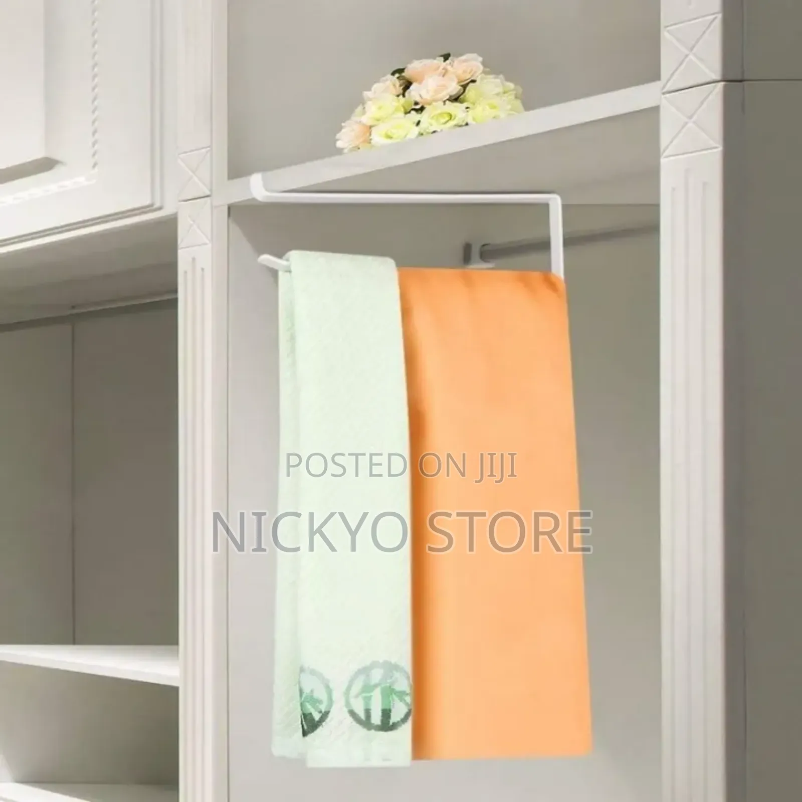 Under-Shelf Towel Holder or Cloth Hanger Rack