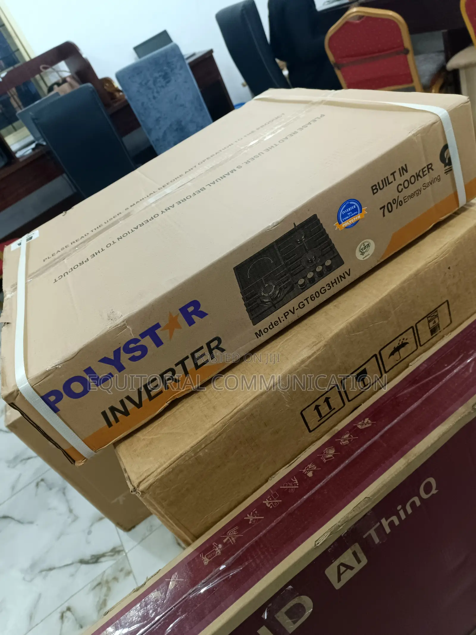 Polystar 3 Burners Gas Hob in-Built Pv-Gt60g3h