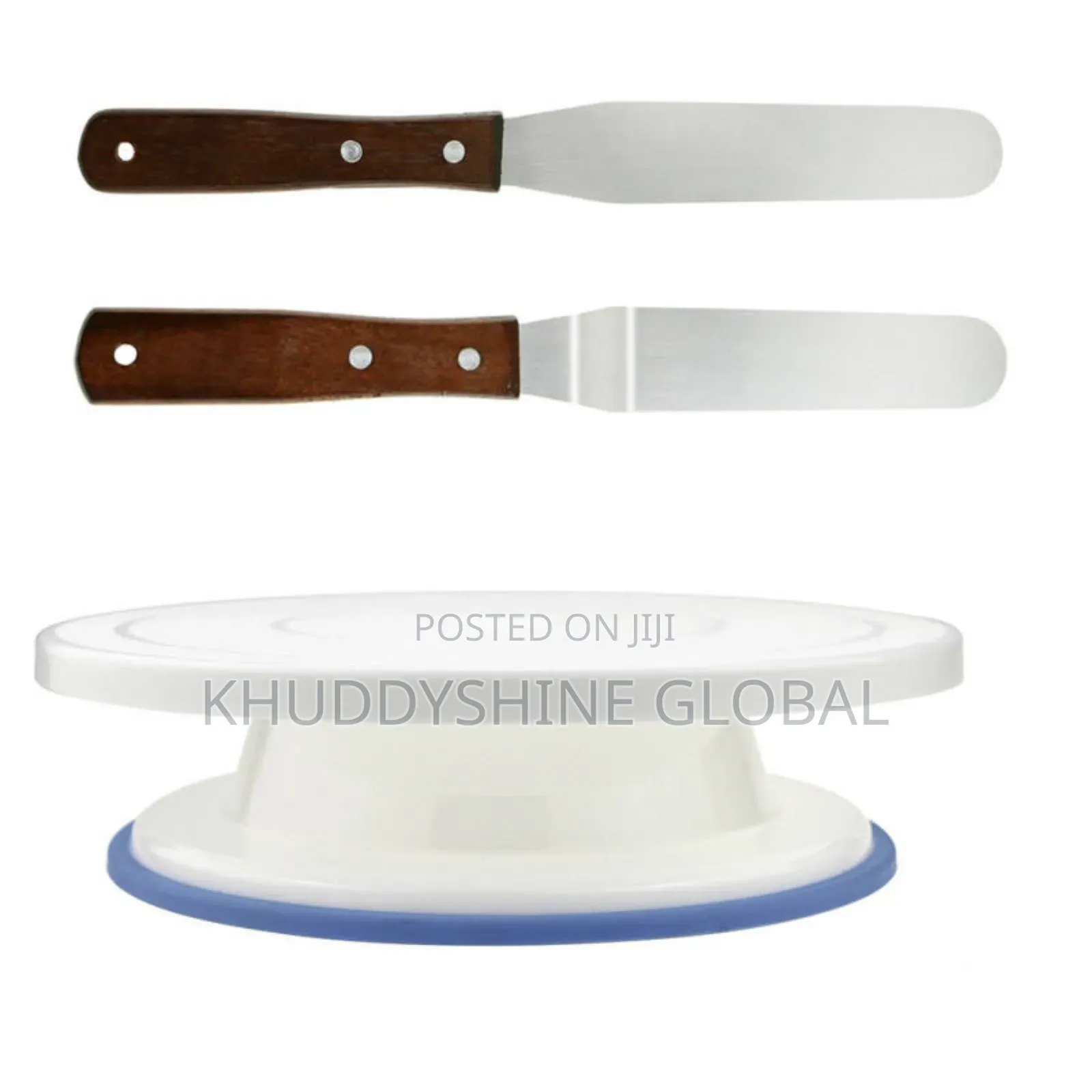 6 Sets Plastic Cake Turntable Rotating Cake Plastic Knife