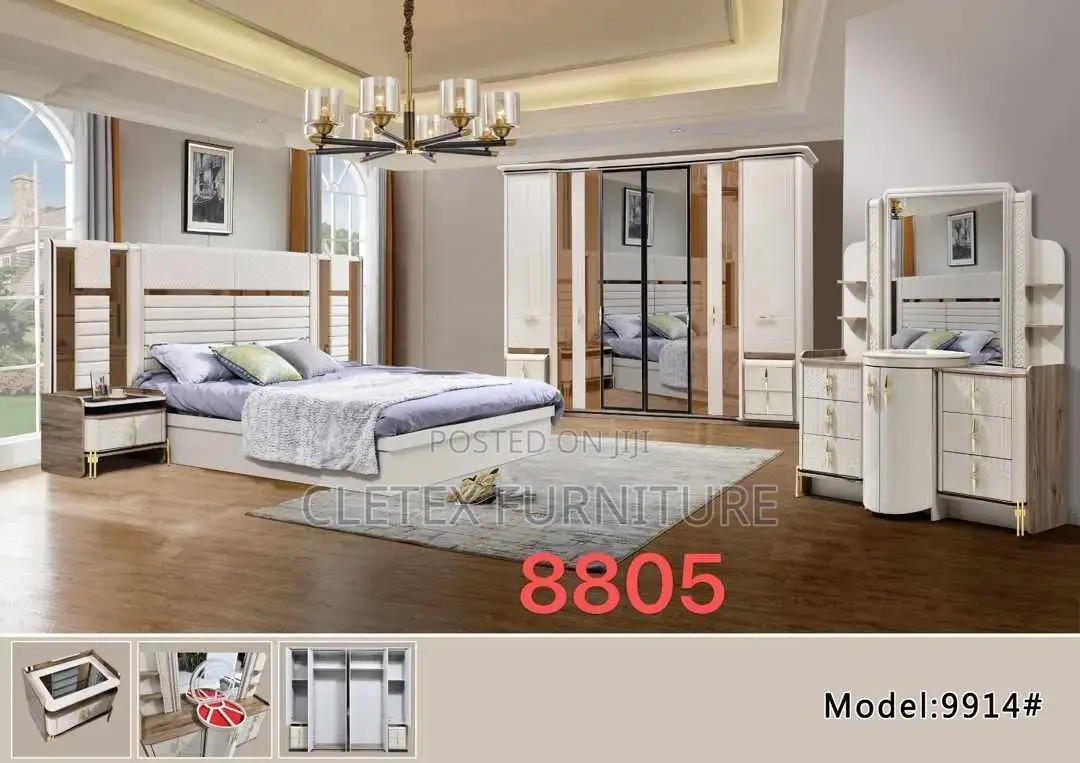 Imported Set Of 6 By 7 Bed With Wardrobe