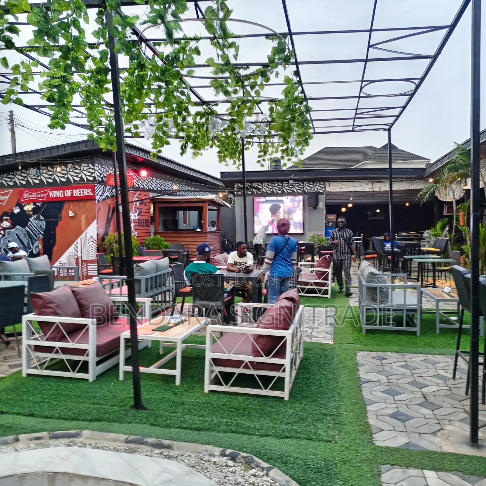 Bar Football Outdoor Screen 6ft by 5ft