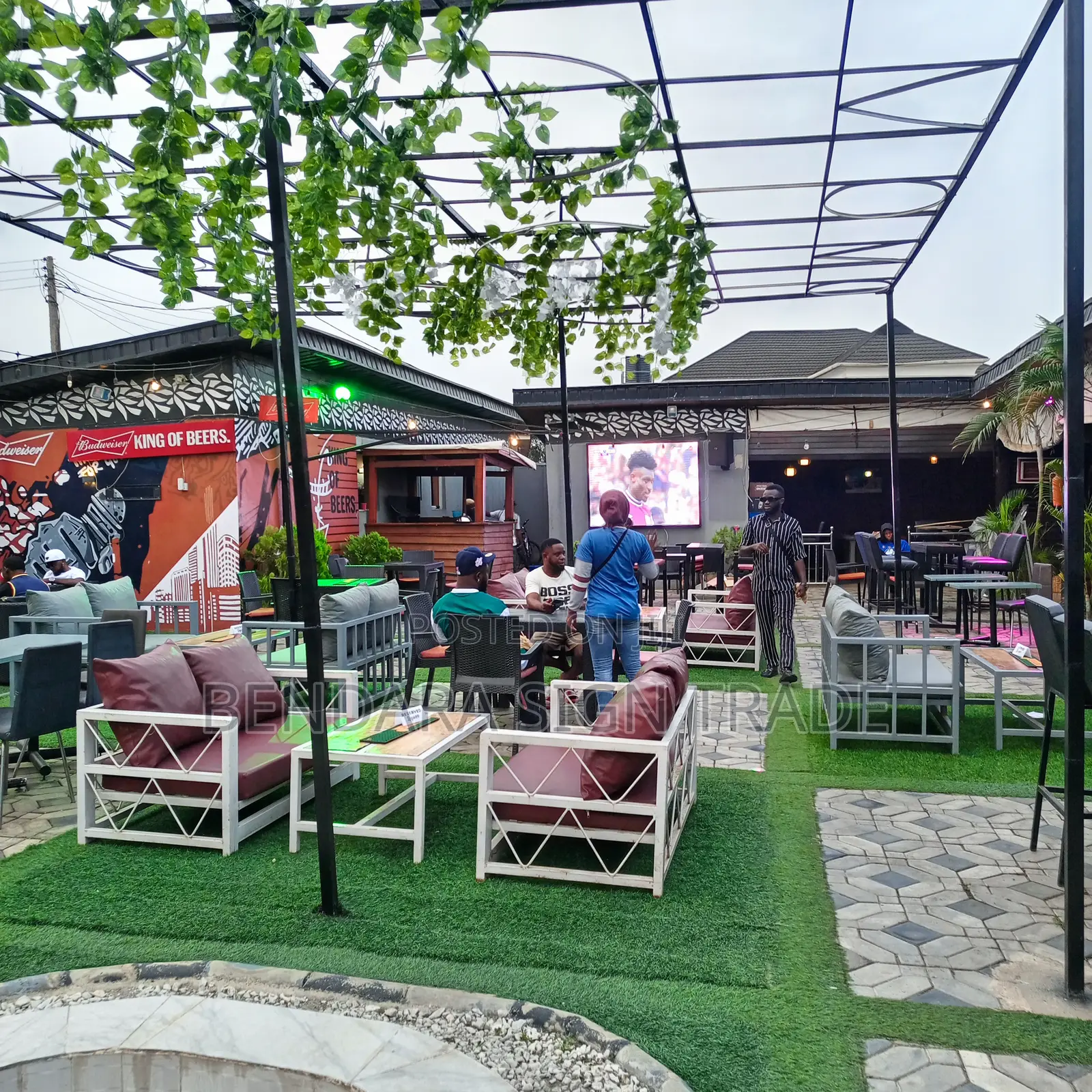 Bar Football Outdoor Screen 6ft by 5ft