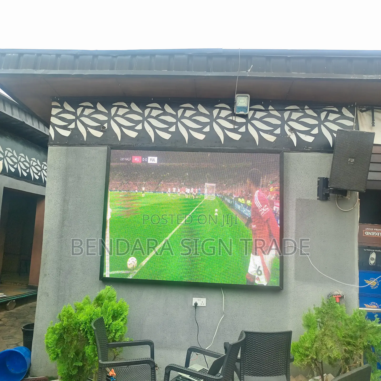 Bar Football Outdoor Screen 6ft by 5ft