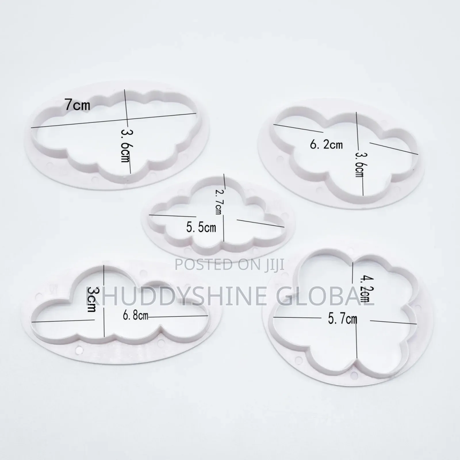 5pcs Cloud Shape Fondant Cake Decoration Printing Mold Cloud