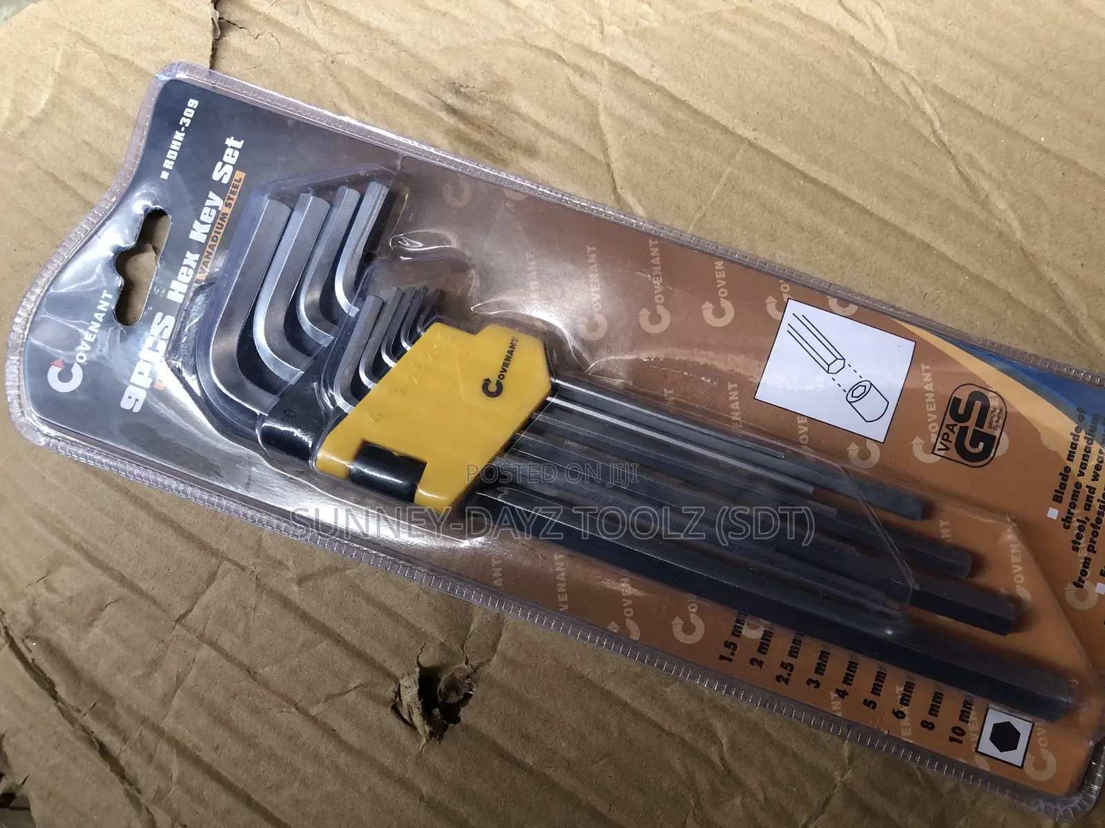 9pcs Hex Key Set