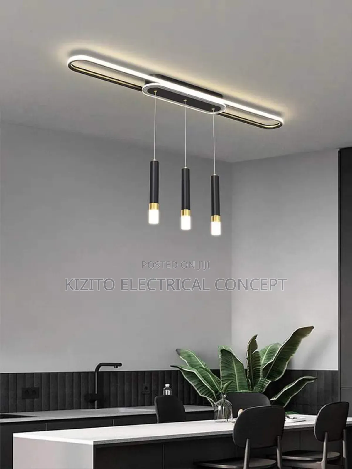 LED Ceiling Fixture Lamp With Dropping Pendant