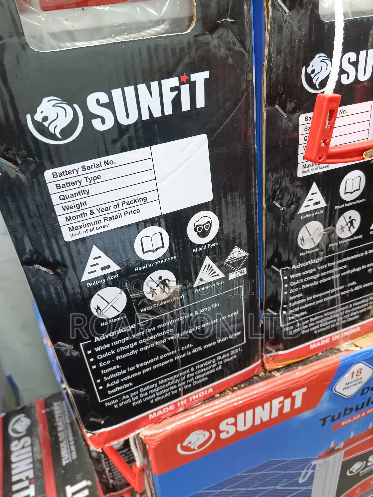 Sunfit 220ah Tubular Battery 12v