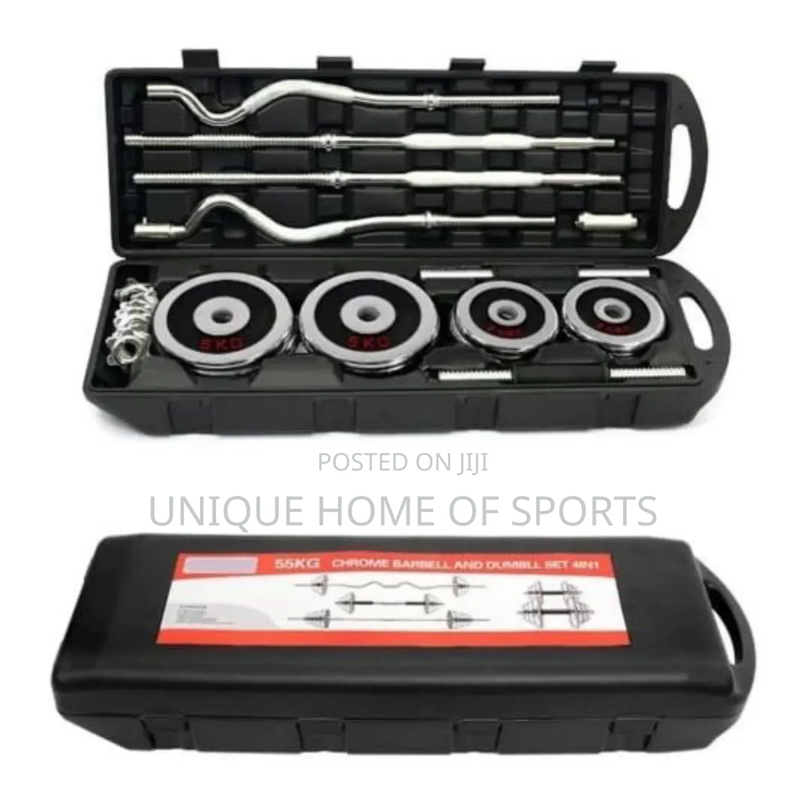 55kg Adjustable Dumbbell With Curved Barbell