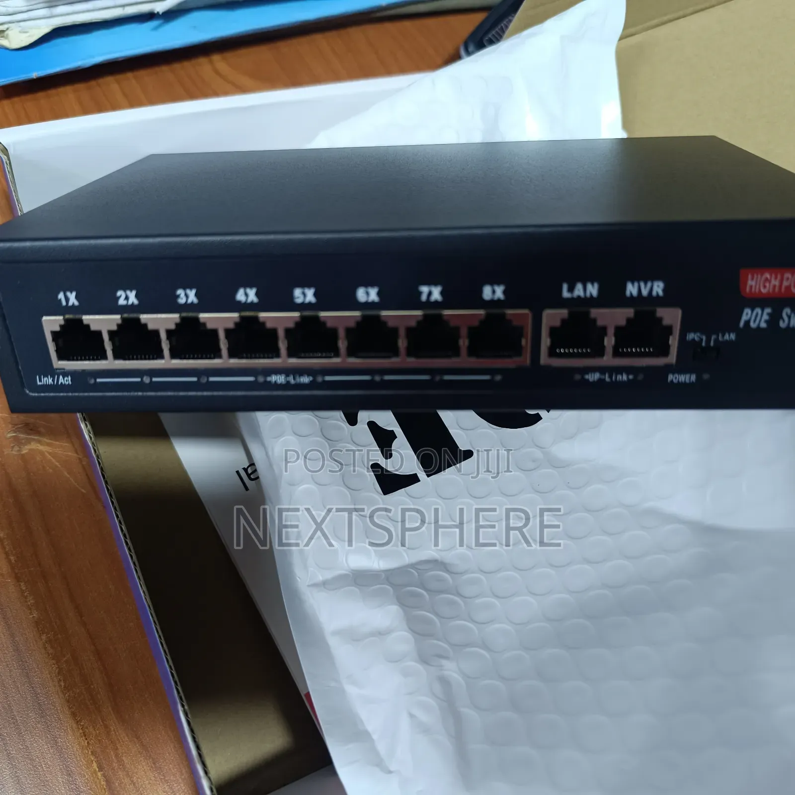 8 Port Poe+ Switch, High Power 120w