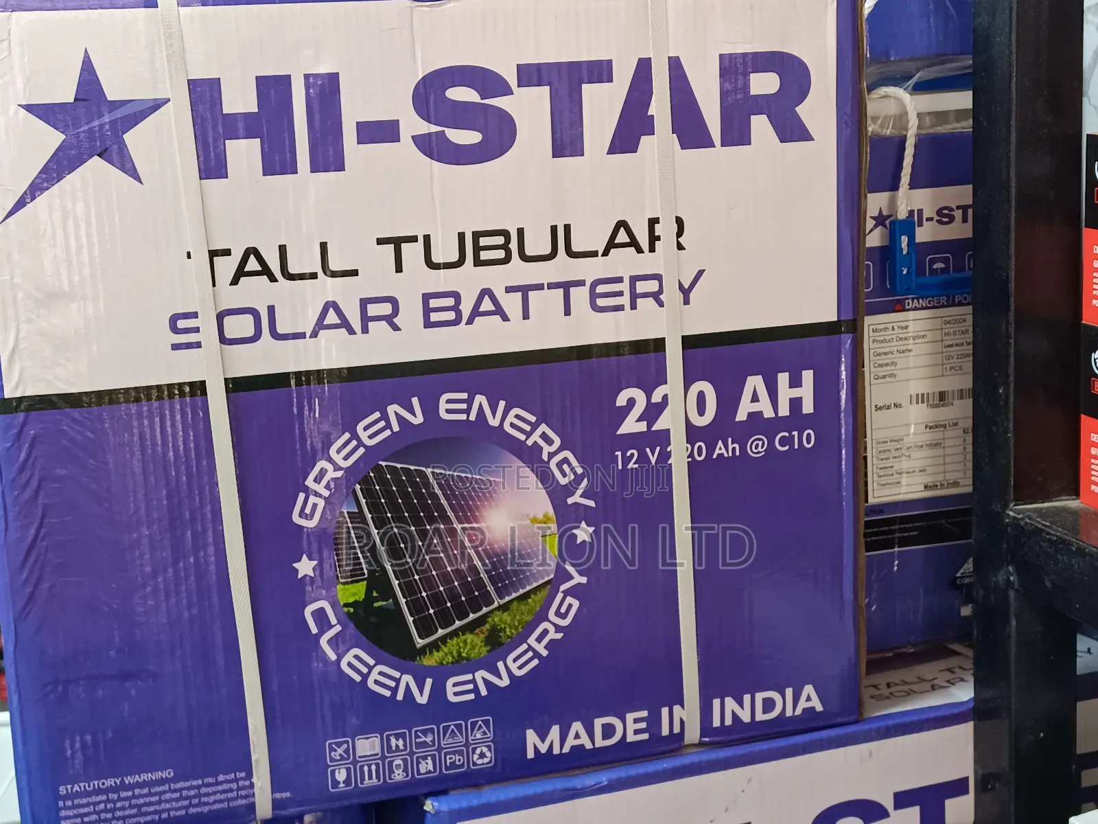 Hi Star 220ah Tubular 12V