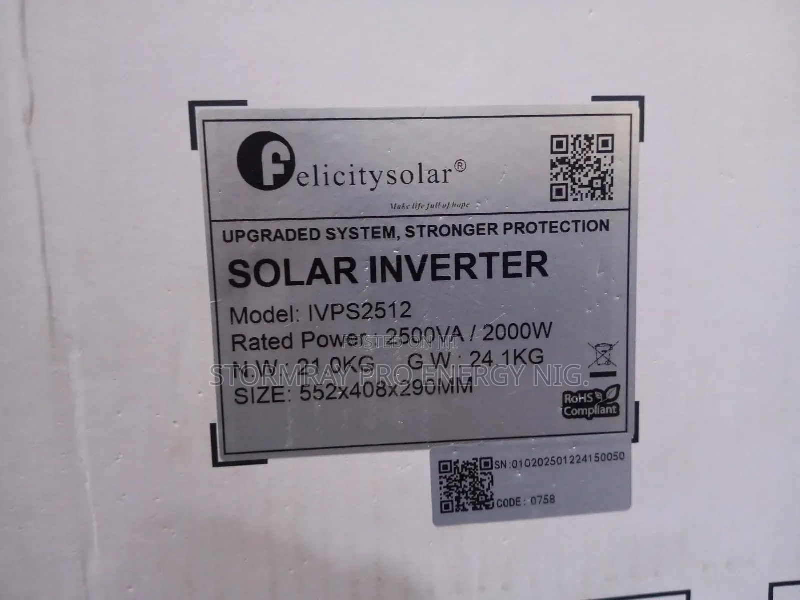 Felicity 2.5kva IVPS Inverter Available