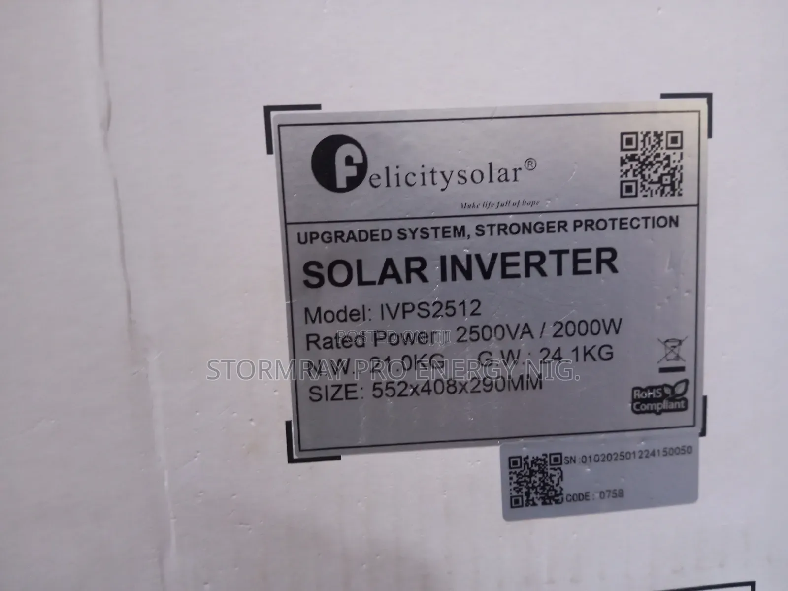 Felicity 2.5kva IVPS Inverter Available